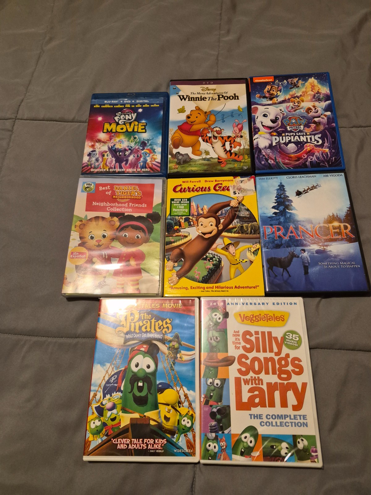 kids dvd/ Blu ray lot, Movies and shows, Veggie tales, Paw Patrol,my Little pony