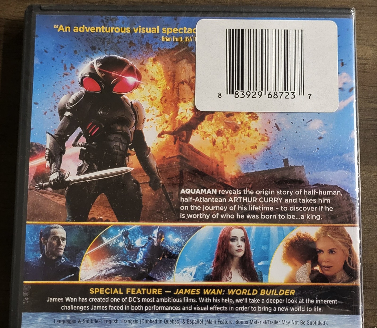 DVD Aquaman FACTORY SEALED Warner Bros JASON MOMOA DC Comics PG-13 143 Minutes