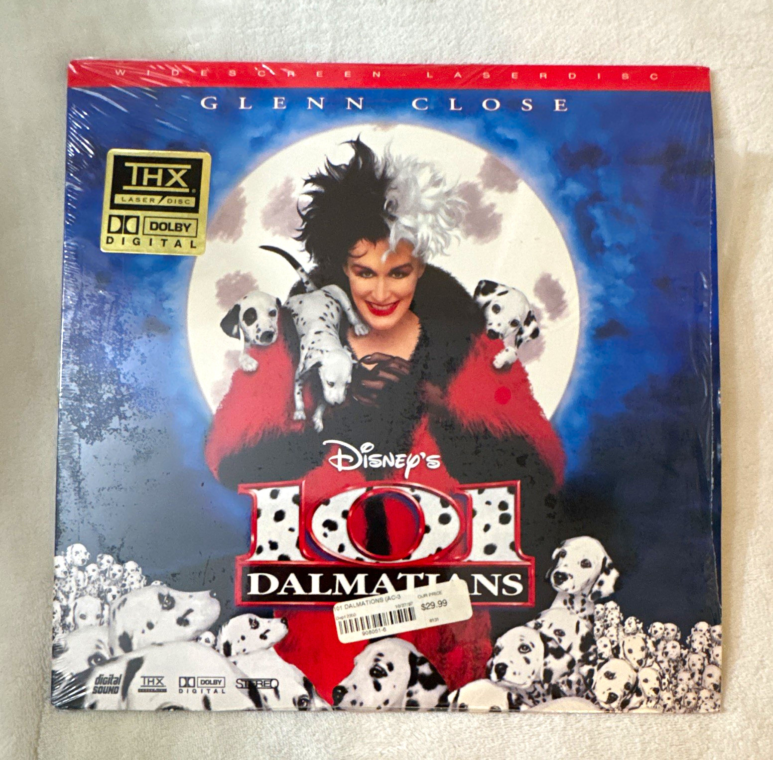 Disney 101 Dalmatians (1996) LaserDisc Widescreen THX Dolby Digital Glenn Close