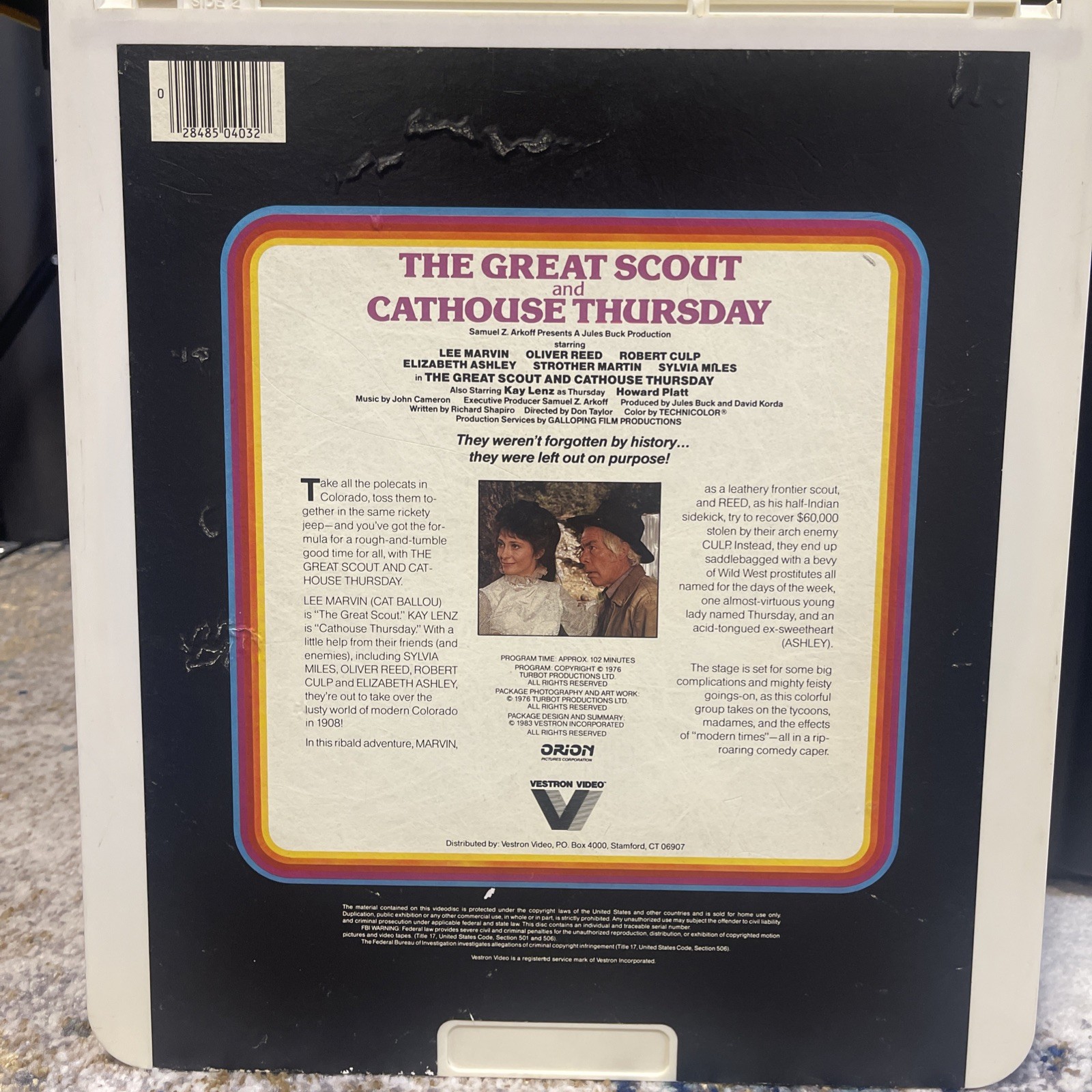 The Great Scout And Cathouse Thursday CED VideoDisc