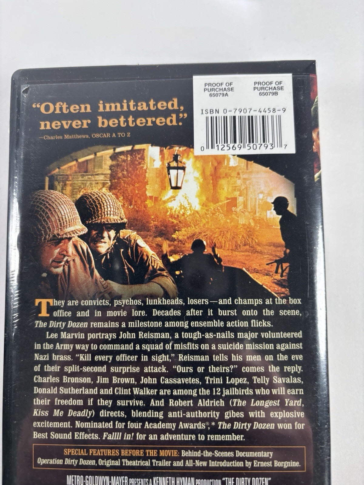 The Dirty Dozen (VHS, 2000) Clamshell Special Ed. NEW Lee Marvin Ernst Borgnine