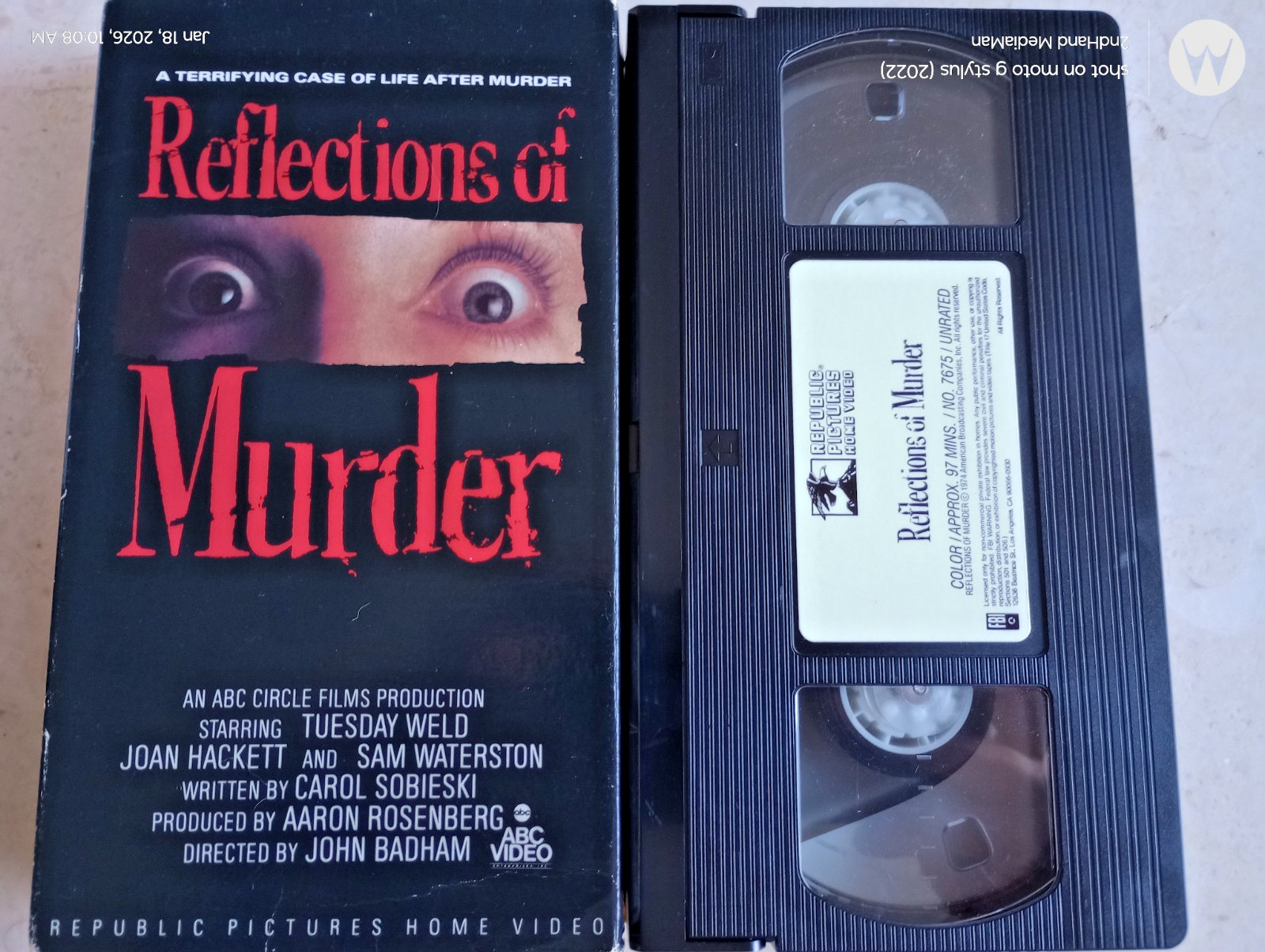 1987 REFLECTIONS OF MURDER VHS TUESDAY WELD