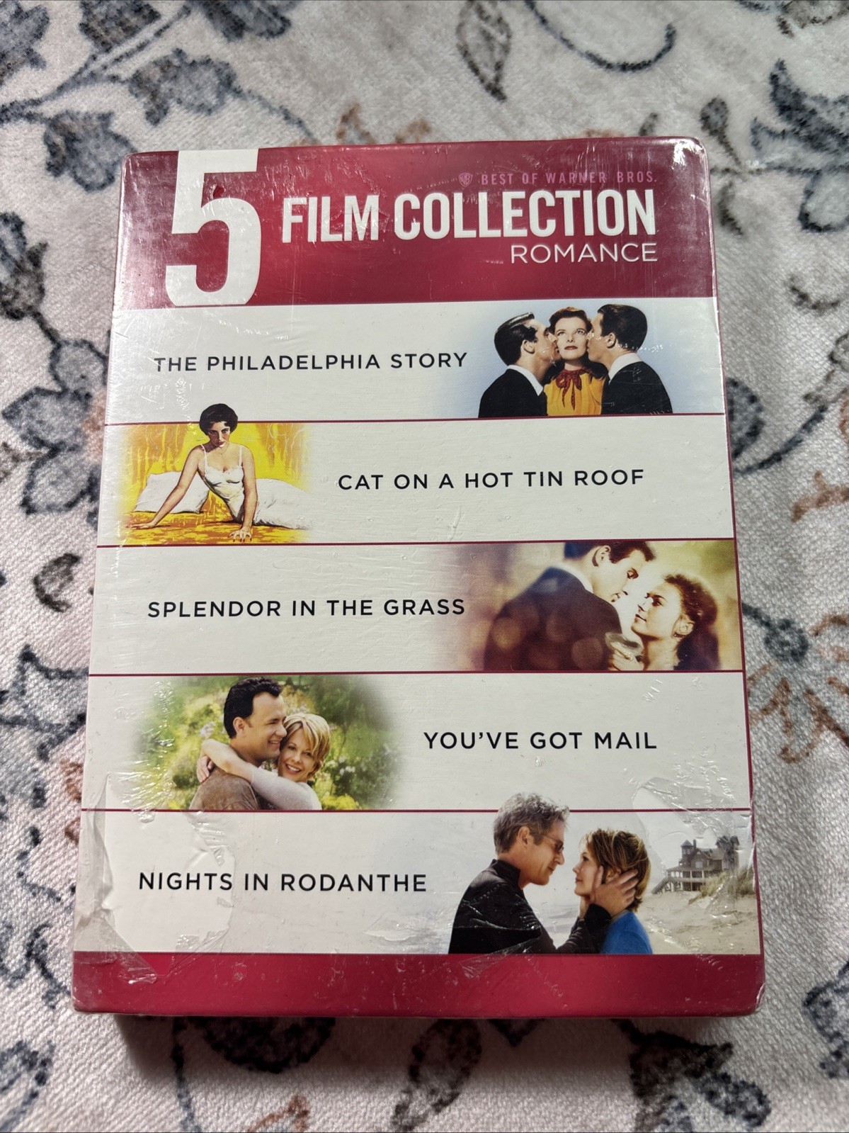 WB 5 Film-Romance (DVD, 2013) Philadelphia Tin Roof Splendor Got Mail Rodanthe