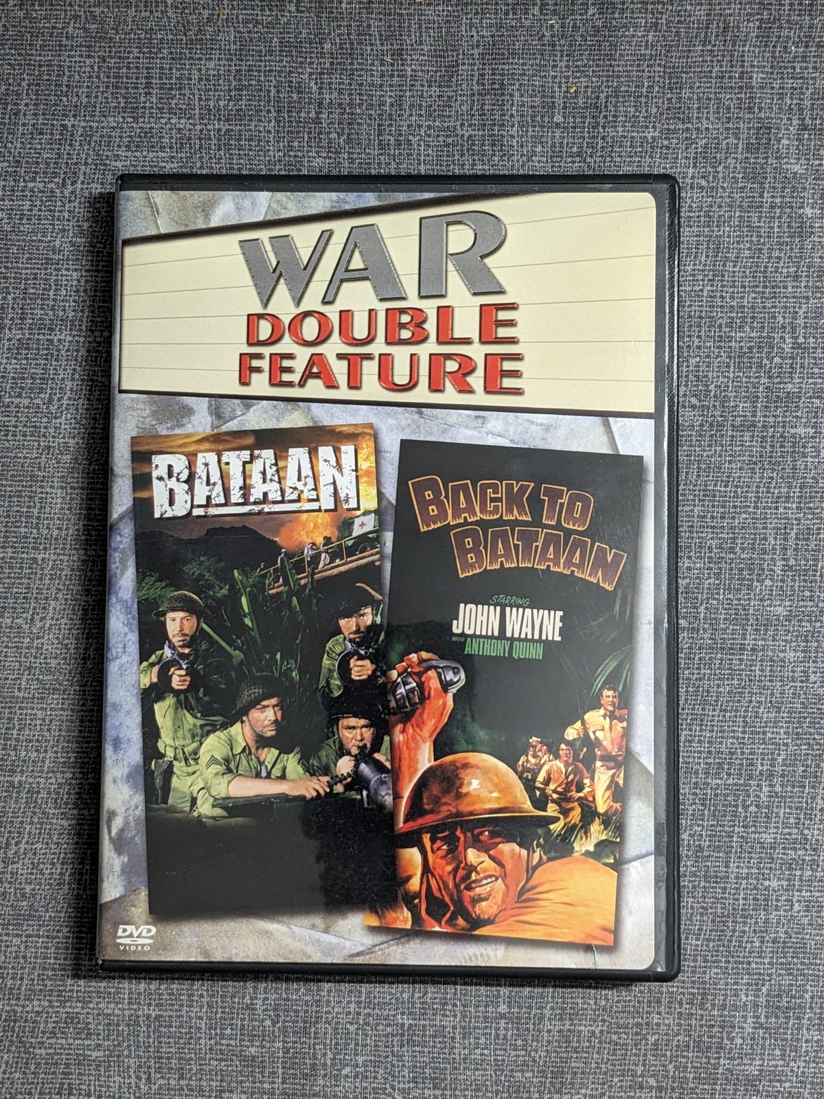 War Double Feature Bataan Back To Bataan Dvd John Wayne Anthony Quinn