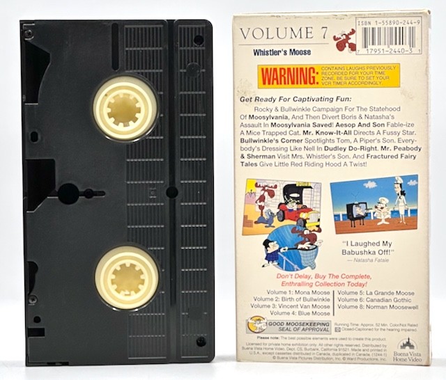 Adventures of Rocky and Bullwinkle VHS Lot Complete 1-8 Buena Vista Boxed Set