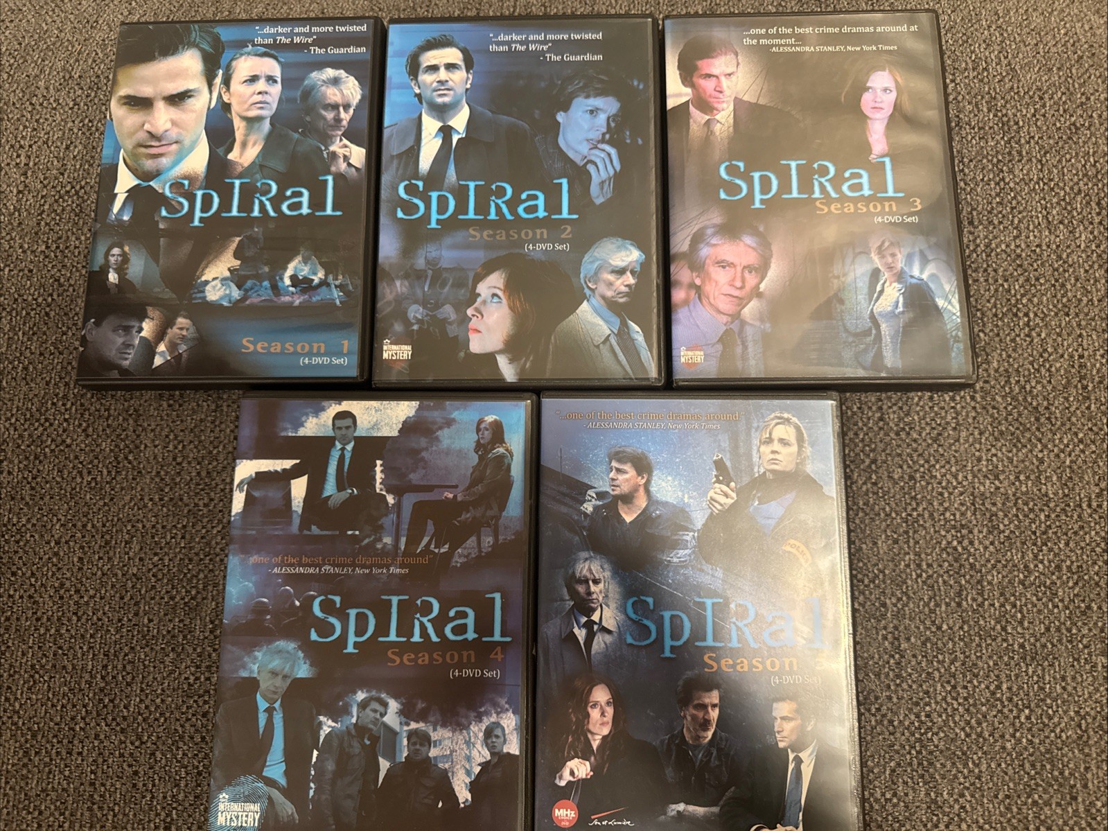 Spiral: Seasons 1 2 3 4 5 DVD Set Region 1 French TV Show Cop Thriller Rare Set
