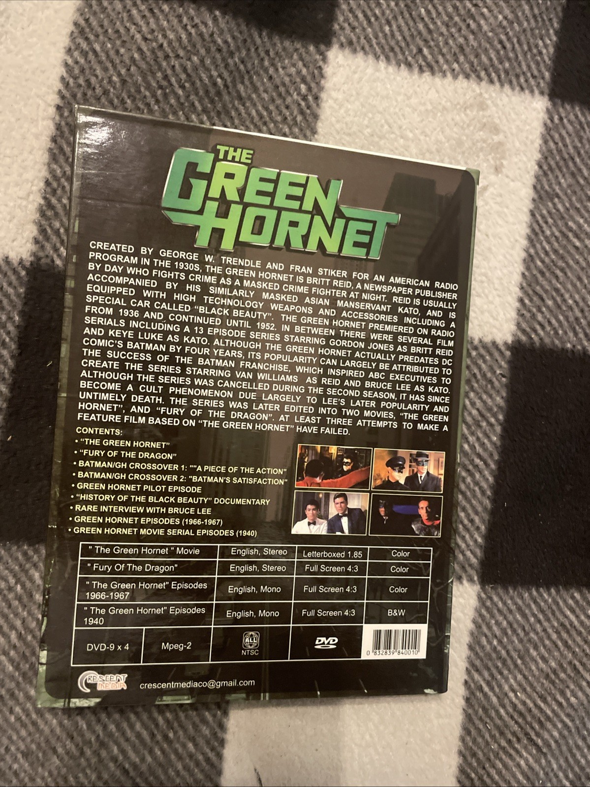 The Green Hornet TV Series Movie DVD 4-Disc Set 1966-67 Bruce Lee RARE OOP