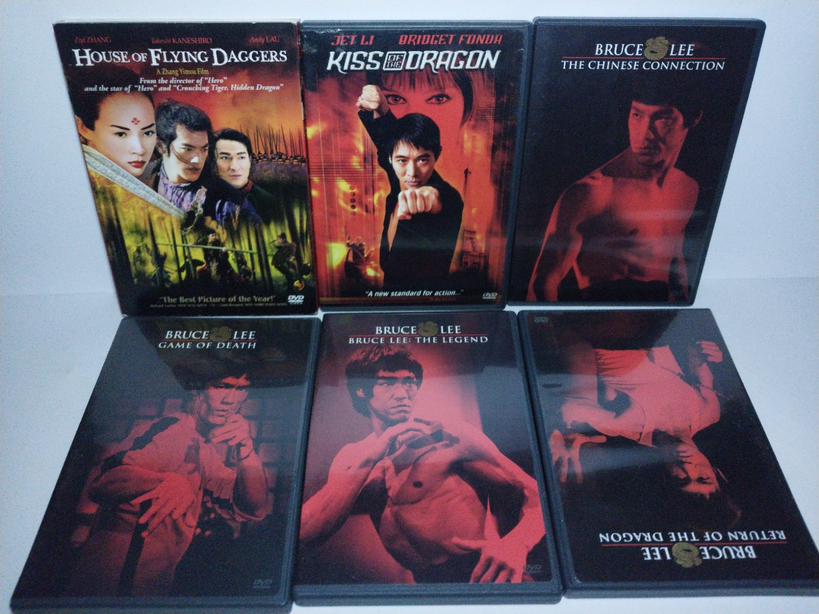 Lot of 5 Martial Arts Movies on DVD (Michelle Yeoh, Chow Yun Fat, Jet Li)