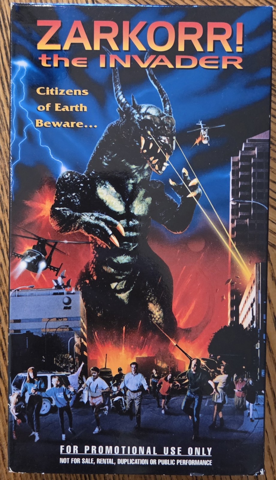 Zarkorr! the Invader VHS Rare Screening Copy Science Fiction Fantasy Promo