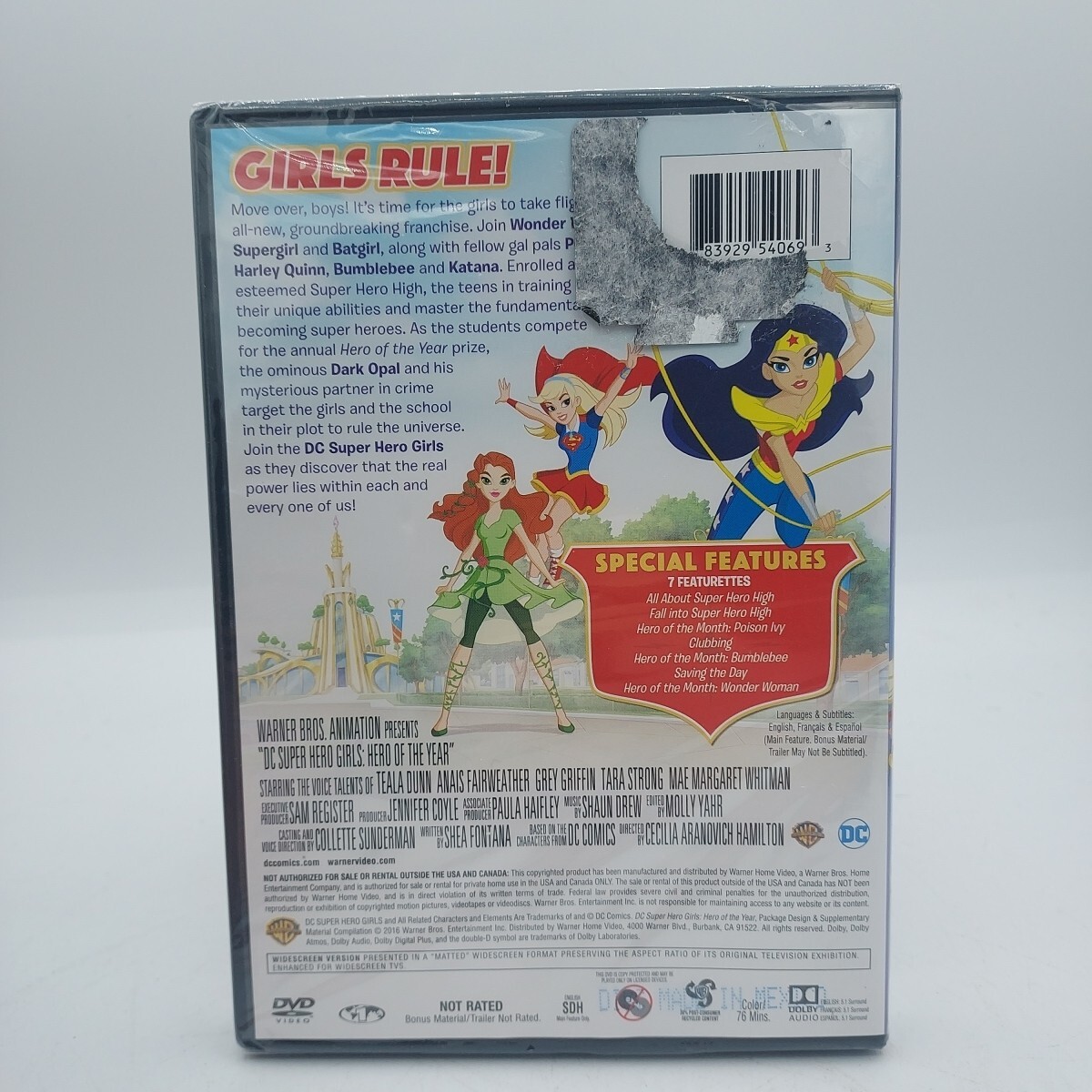 DC SuperHero Girls: Hero of the Year (DVD, 2016) NEW Sealed