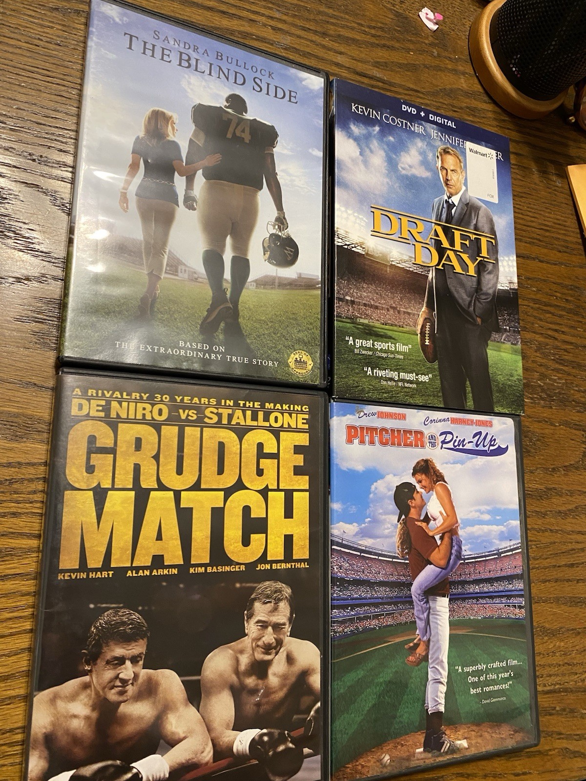 Sports Movie Dvd Lot Draft Day Kevin Costner Sandra Bullock Sylvester Stallone