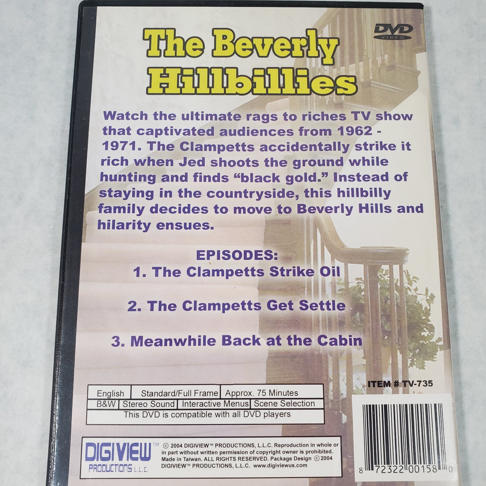 The Beverly Hillbillies DVD – Volume 3 – 3 Episodes 2004 Digiview productions