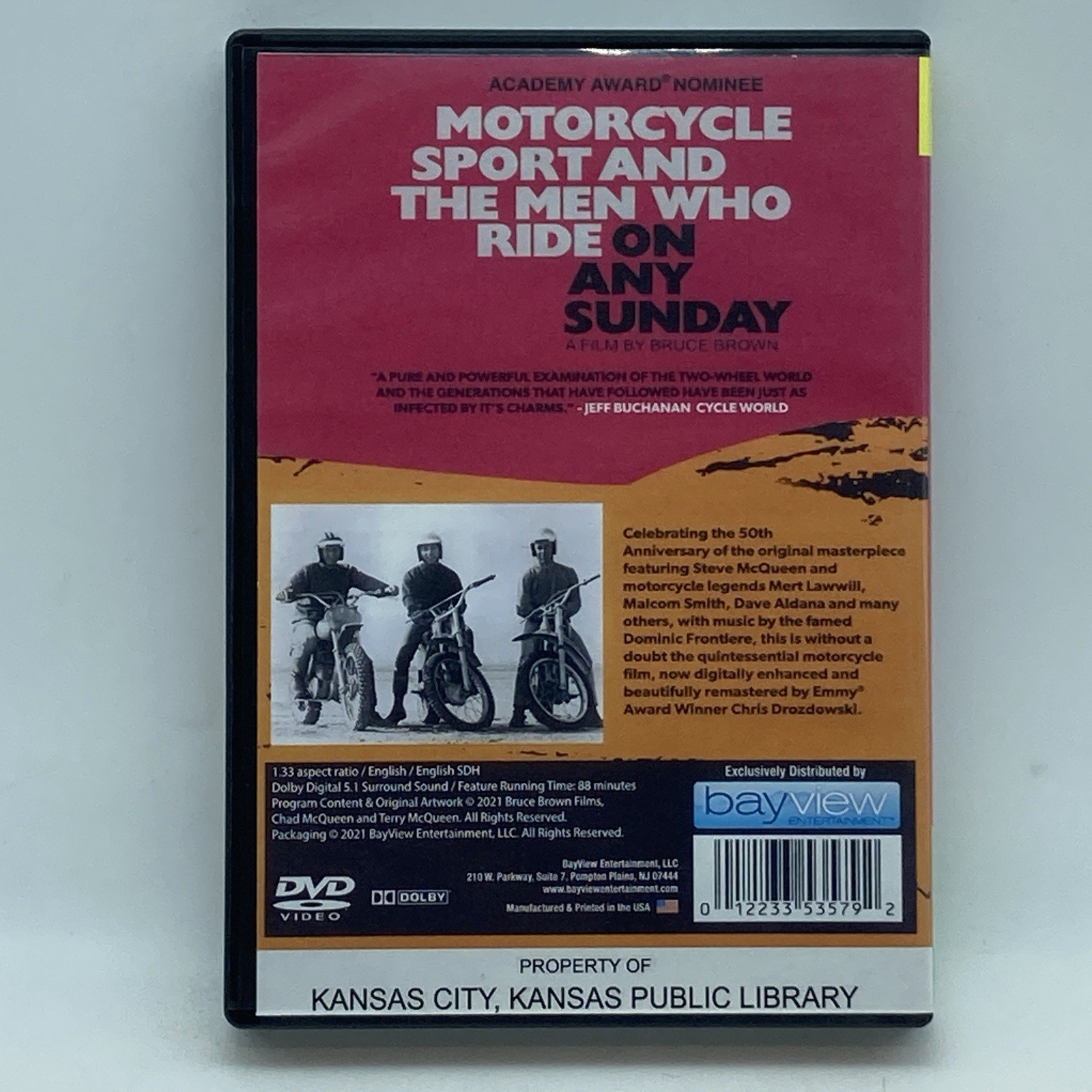 On Any Sunday DVD 2021 Motorcycle Racing Sports Documentary EX-LIBRARY