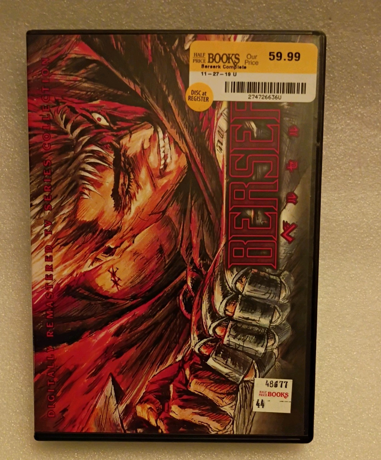 Berserk Digitally Remastered DVD Box Set Episodes 1-25 Anime