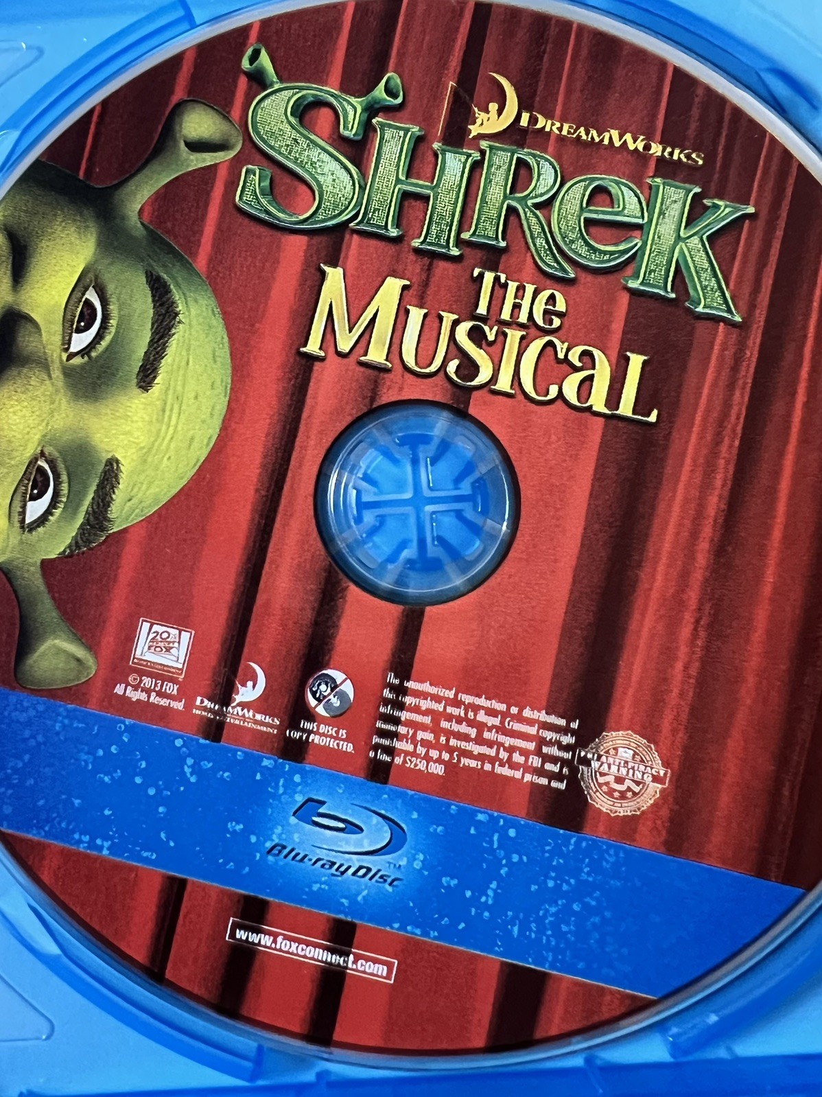 Shrek The Musical Blu-Ray DVD, Deluxe Edition w Slipcover