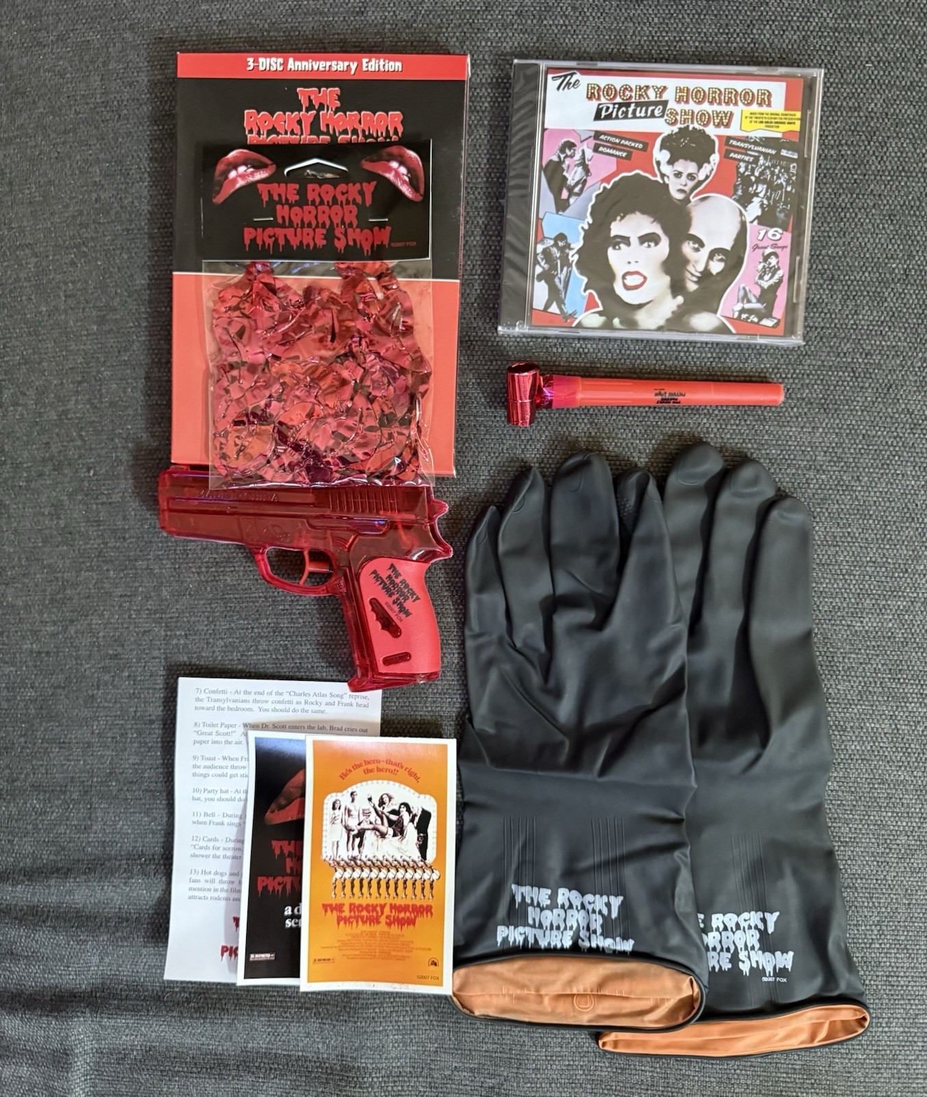 The Rocky Horror Picture Show RARE Sealed Gift Set w/ Props, Movies, Soundtrack