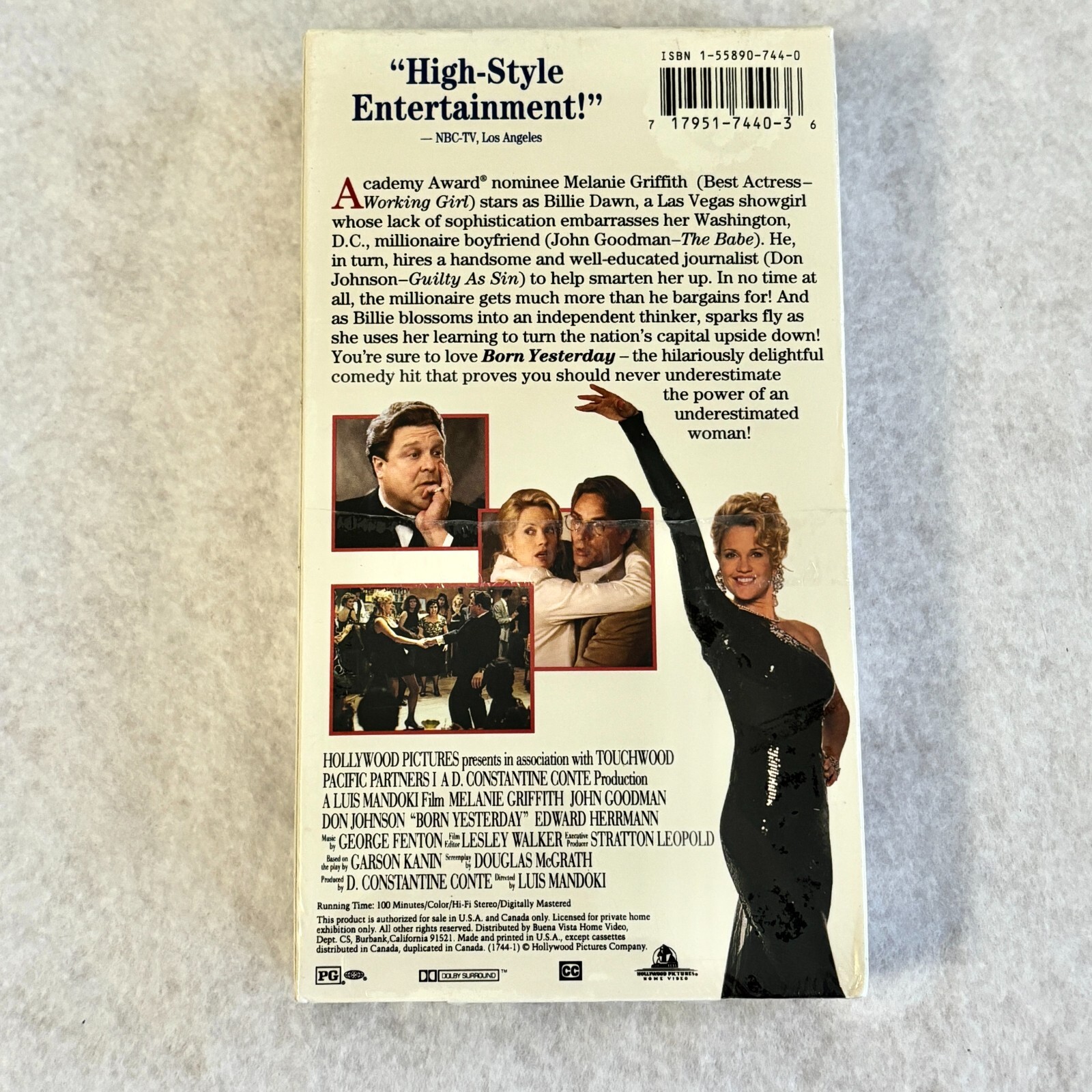 Born Yesterday New Sealed VHS 1993 Melanie Griffith, Don Johnson, John Goodman