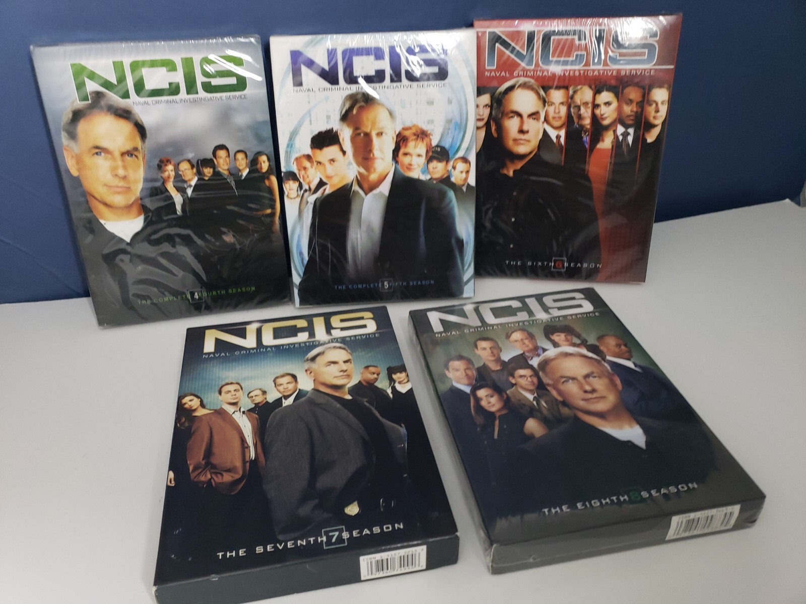 NCIS Lot of 5 DVD Seasons 4-7 4 5 6 7 Complete Mark Harmon Naval – 4 are NEW