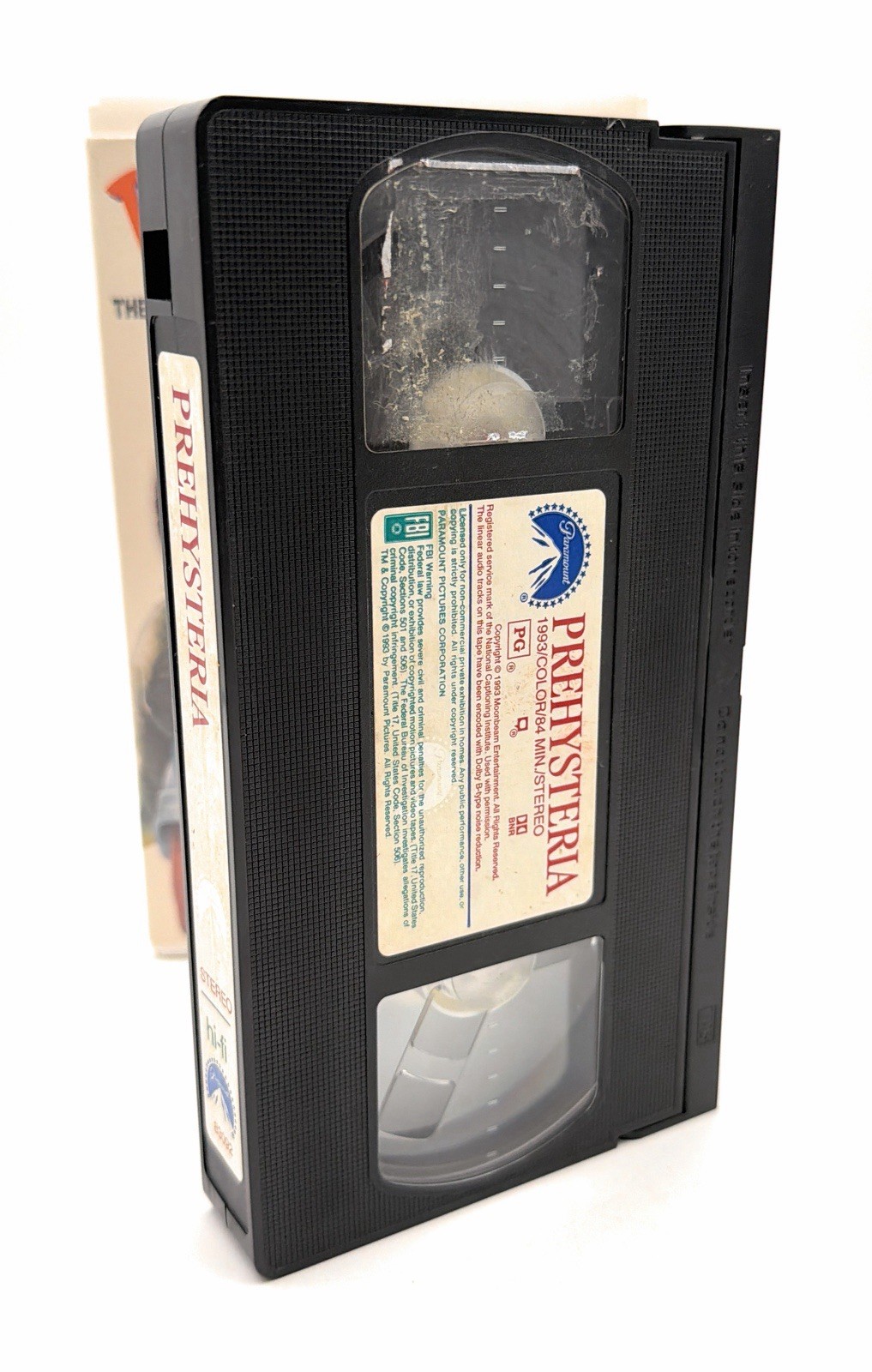 Prehysteria (VHS, 1993) Paramount Family Favorites – Dinosaur – CUT BOX -Tested.