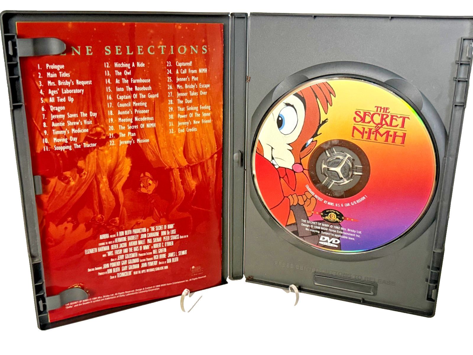 The Secret of NIMH DVD 1982 Don Bluth Animated Classic with 8-Page Booklet MGM
