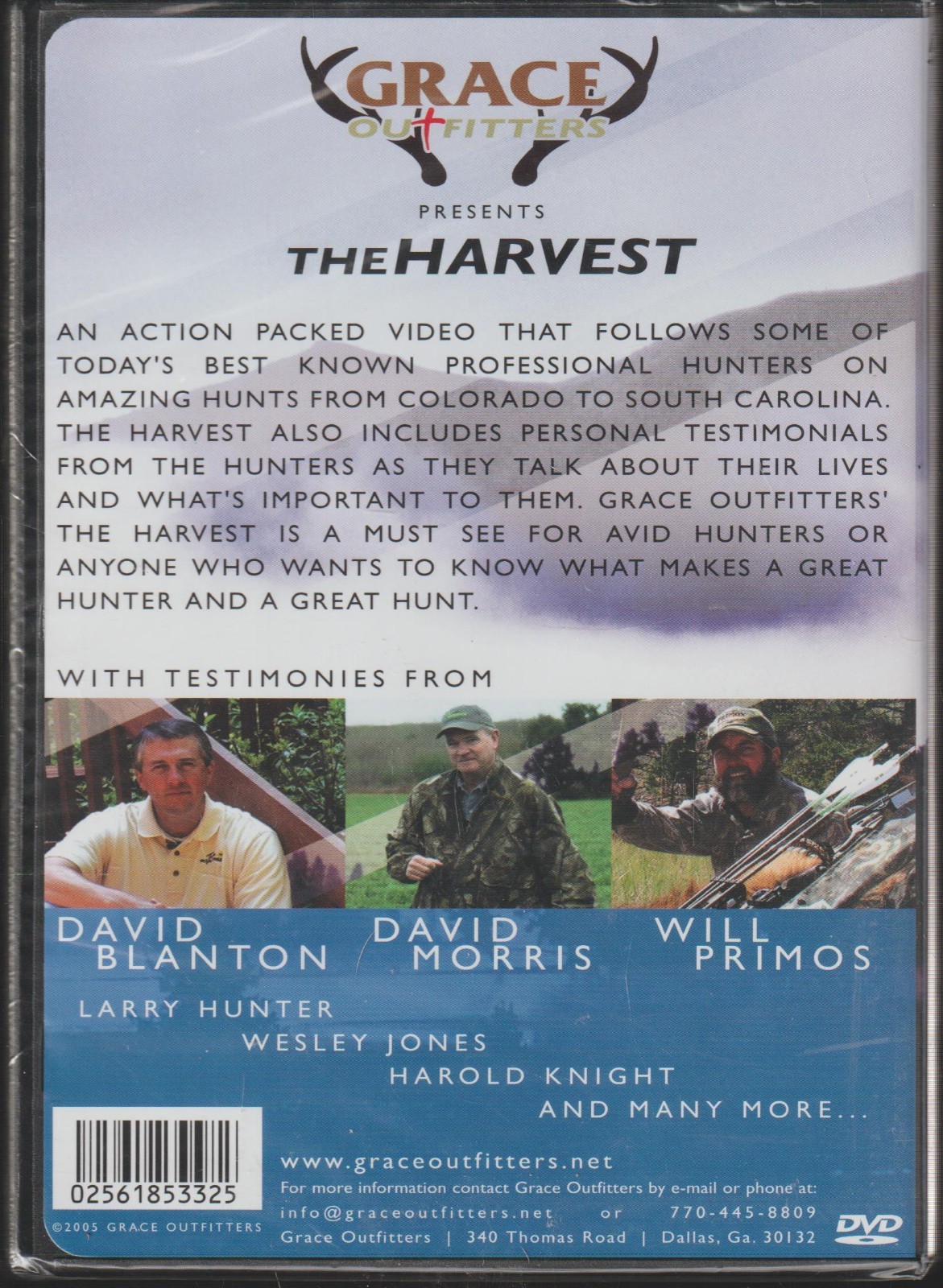 Grace Outfitters Presents the Harvest Game Hunting DVD NEW SEALED