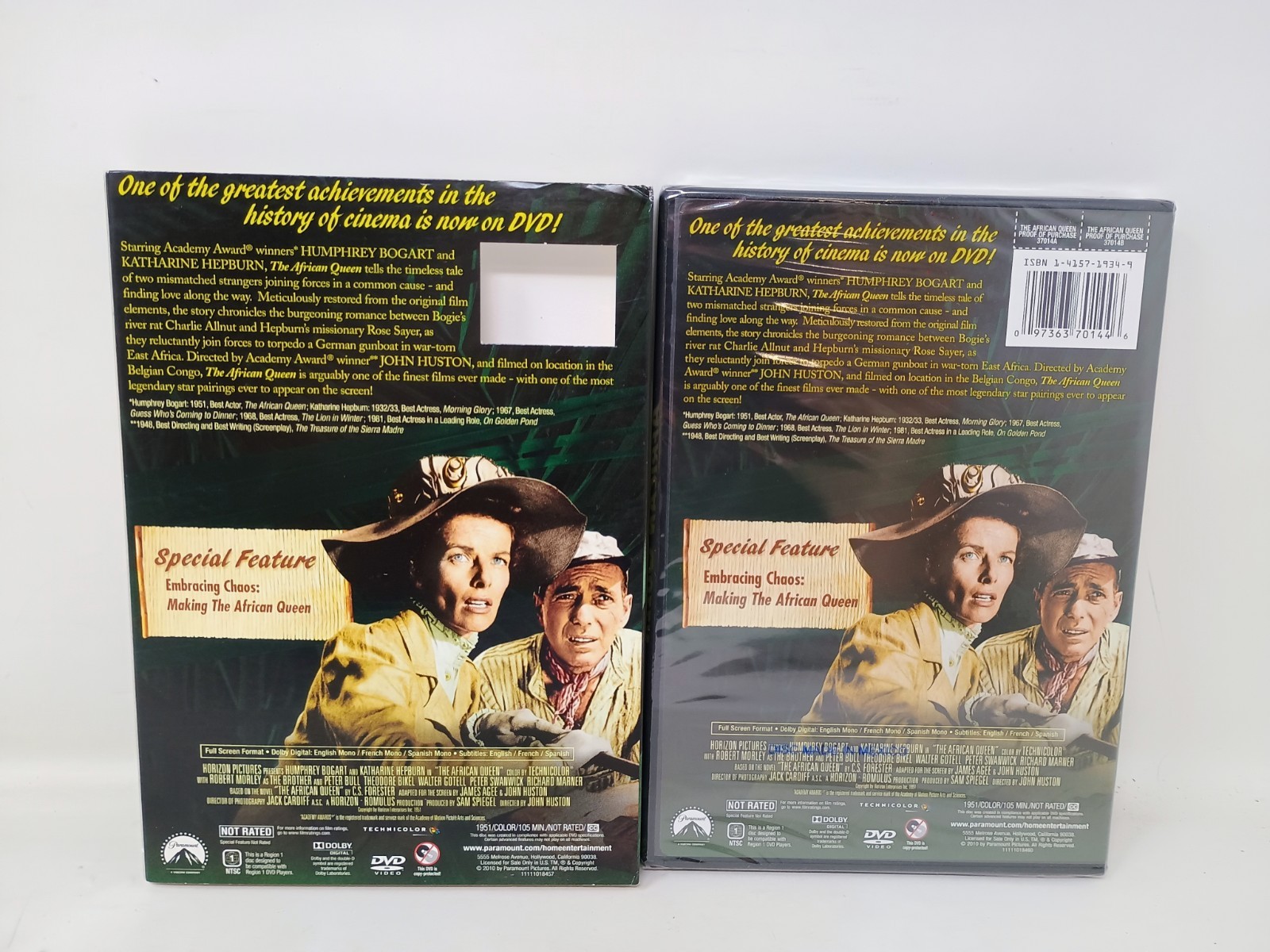 The African Queen – Humphrey Bogart, Katherine Hepburn – DVD with slipcover NEW