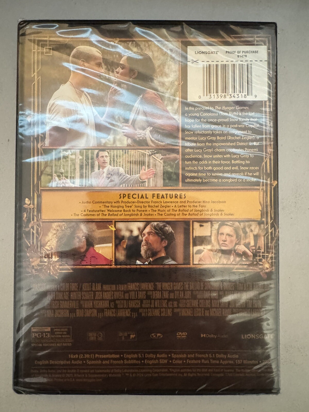 2024 THE HUNGER GAMES BALLAD OF SONGBIRDS & SSNAKES DVD New Sealed USA FREE SHIP