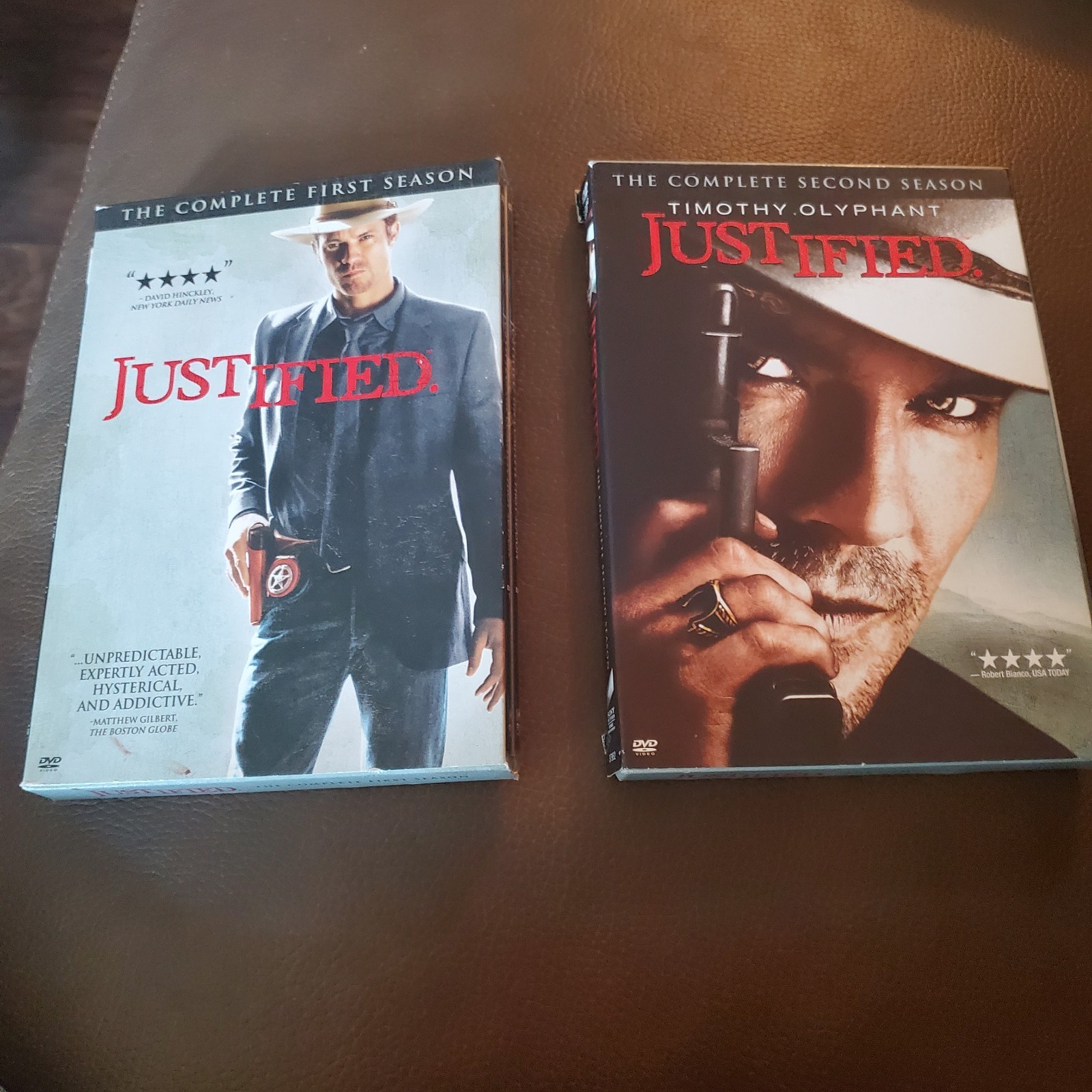 Justified Timothy Olyphant Seasons 1 And 2 On 6 Discs Free Ship U.s.