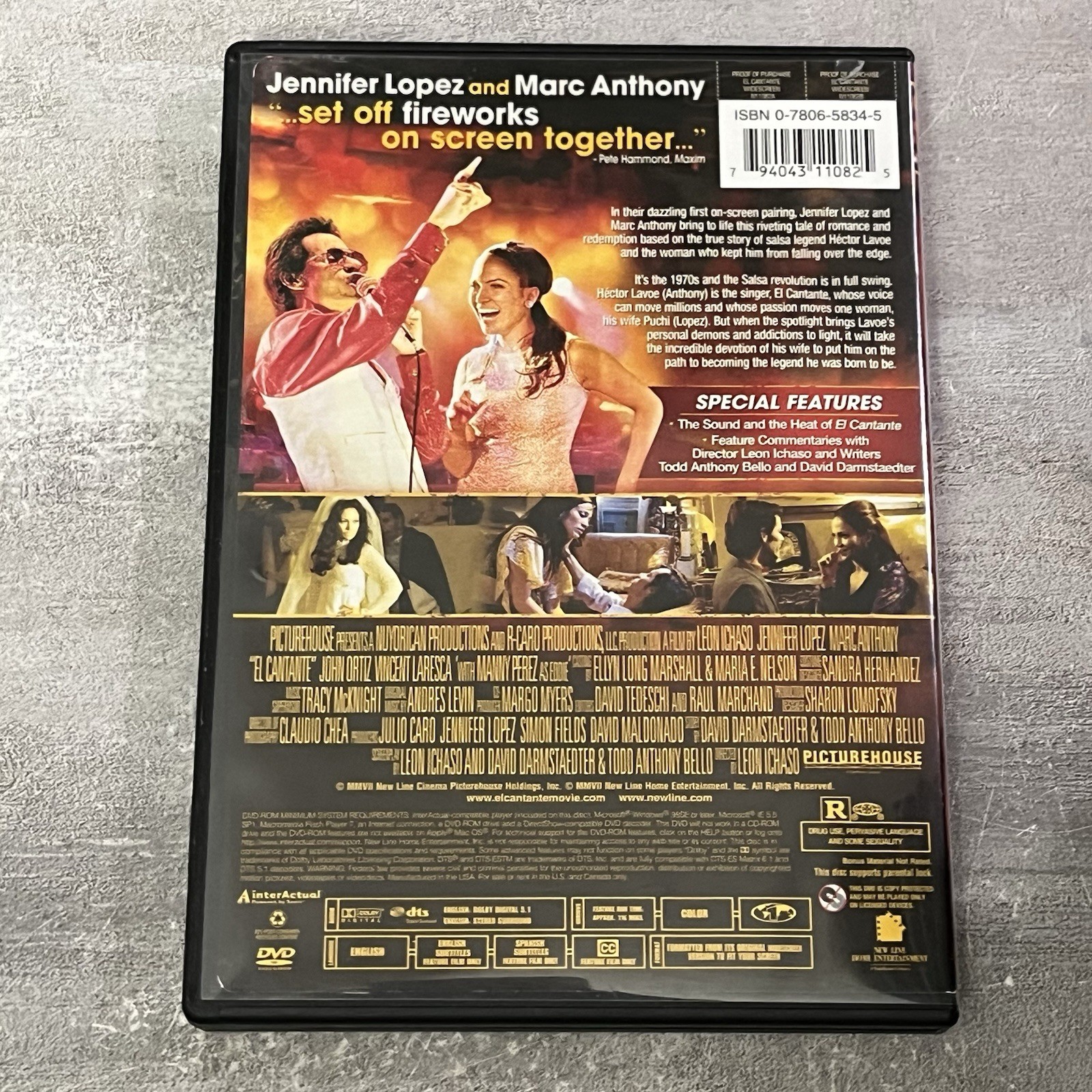 El Cantante (DVD, 2007) Jennifer Lopez Marc Anthony • Drama ••