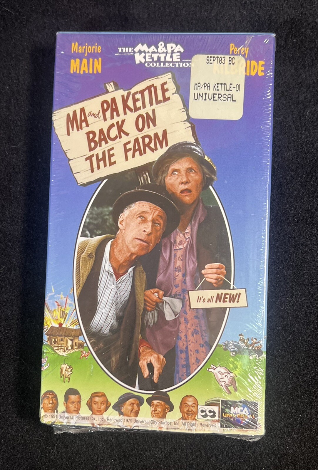 VHS – Ma and Pa Kettle Back On the Farm…Starring: Marjorie Main (BRAND NEW )