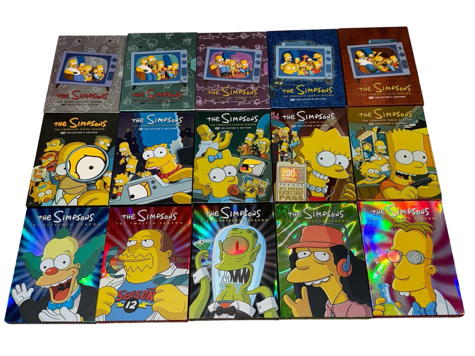 The Simpsons DVD Box Set Lot Season 1-12, 14-16 Complete w/ Inserts ALL NM-MINT