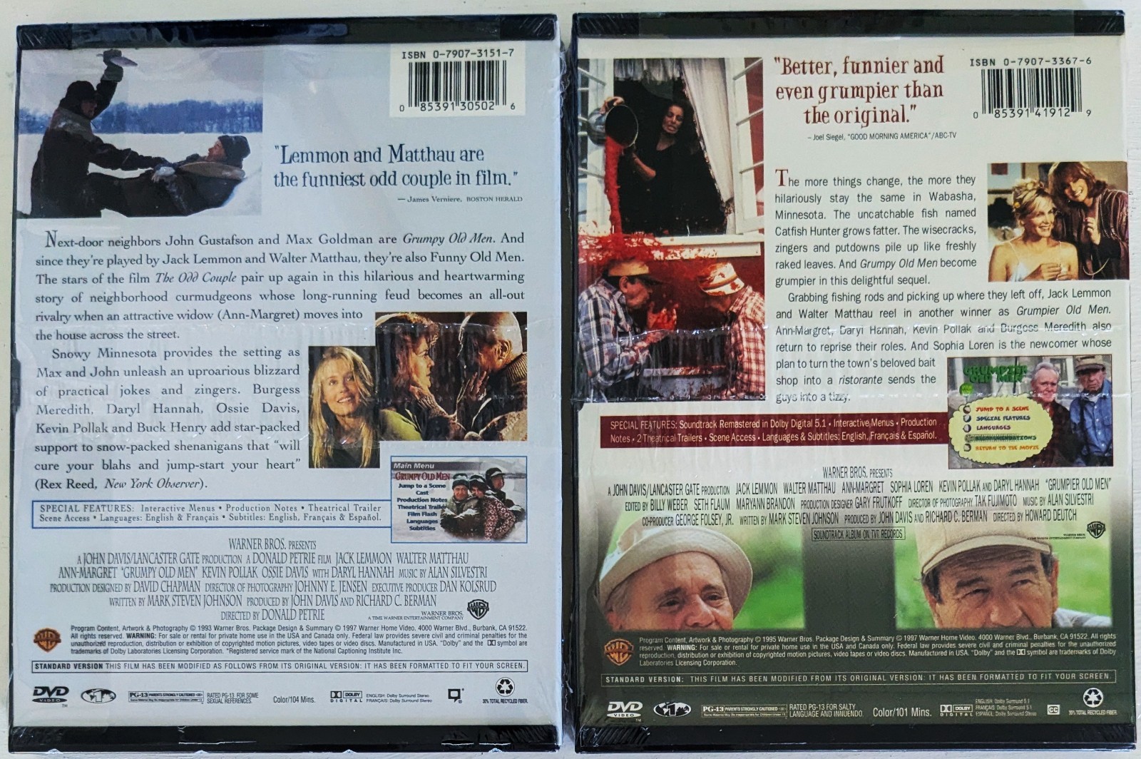BRAND NEW – Grumpy Old Men DVD Collection – Lemmon and Matthau