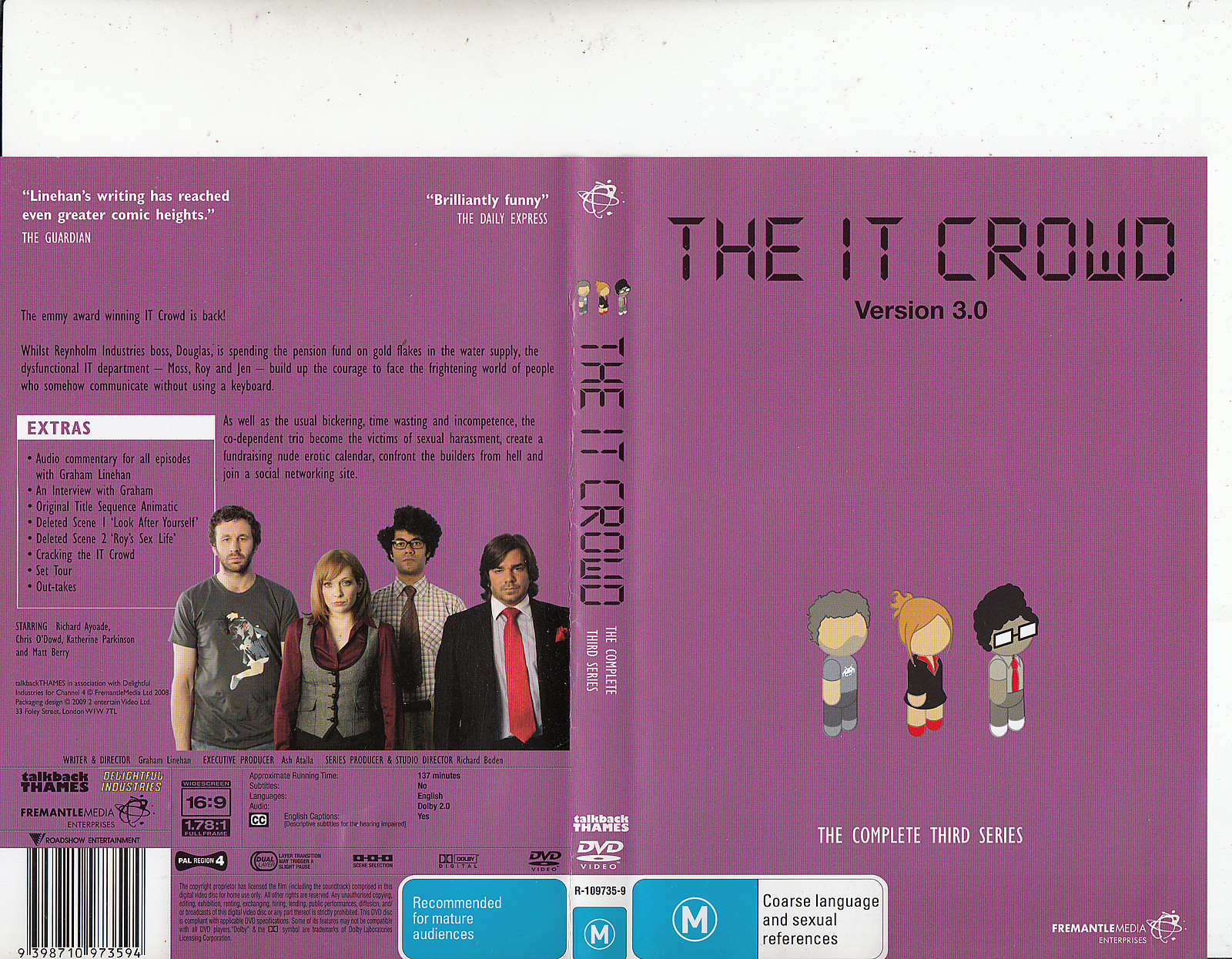 The It Crowd:Version 3.0-2006-TV Series UK-Complete Third Series[137 Min]-DVD
