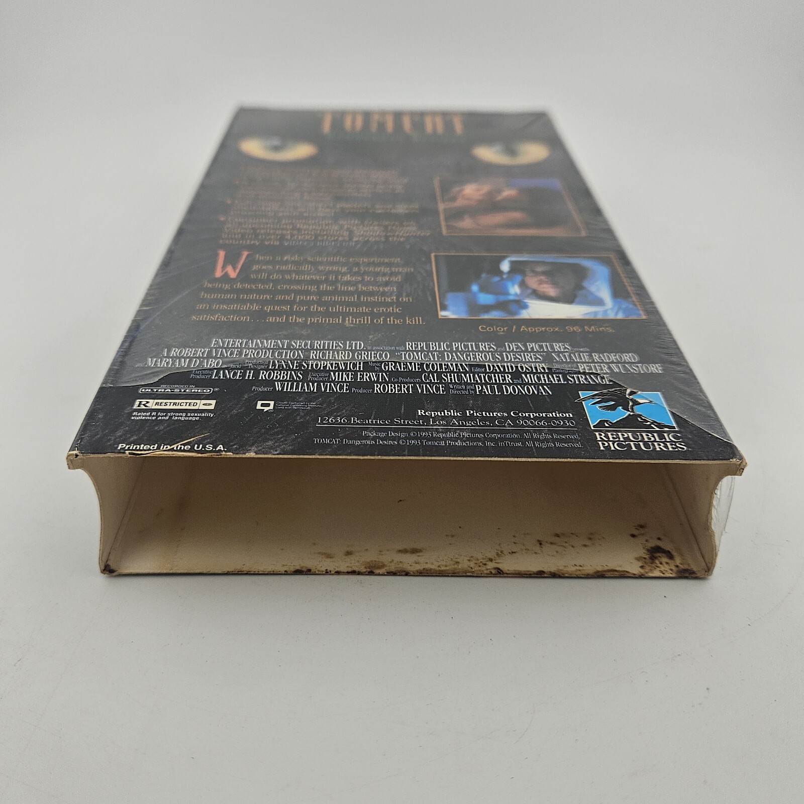 Tomcat Dangerous Desires – VHS 1993 Screener – Scifi Thriller – Shrink *Buy2Get1