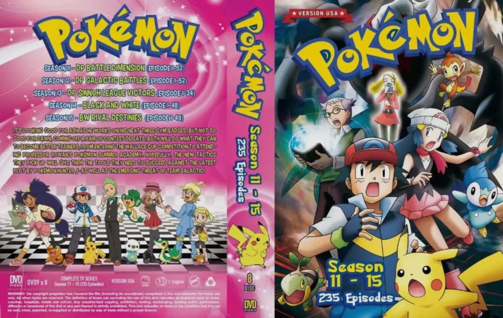 Pokemon Complete Series (Season 1-25 + 23 Movies) DVD USA English Ver All Region