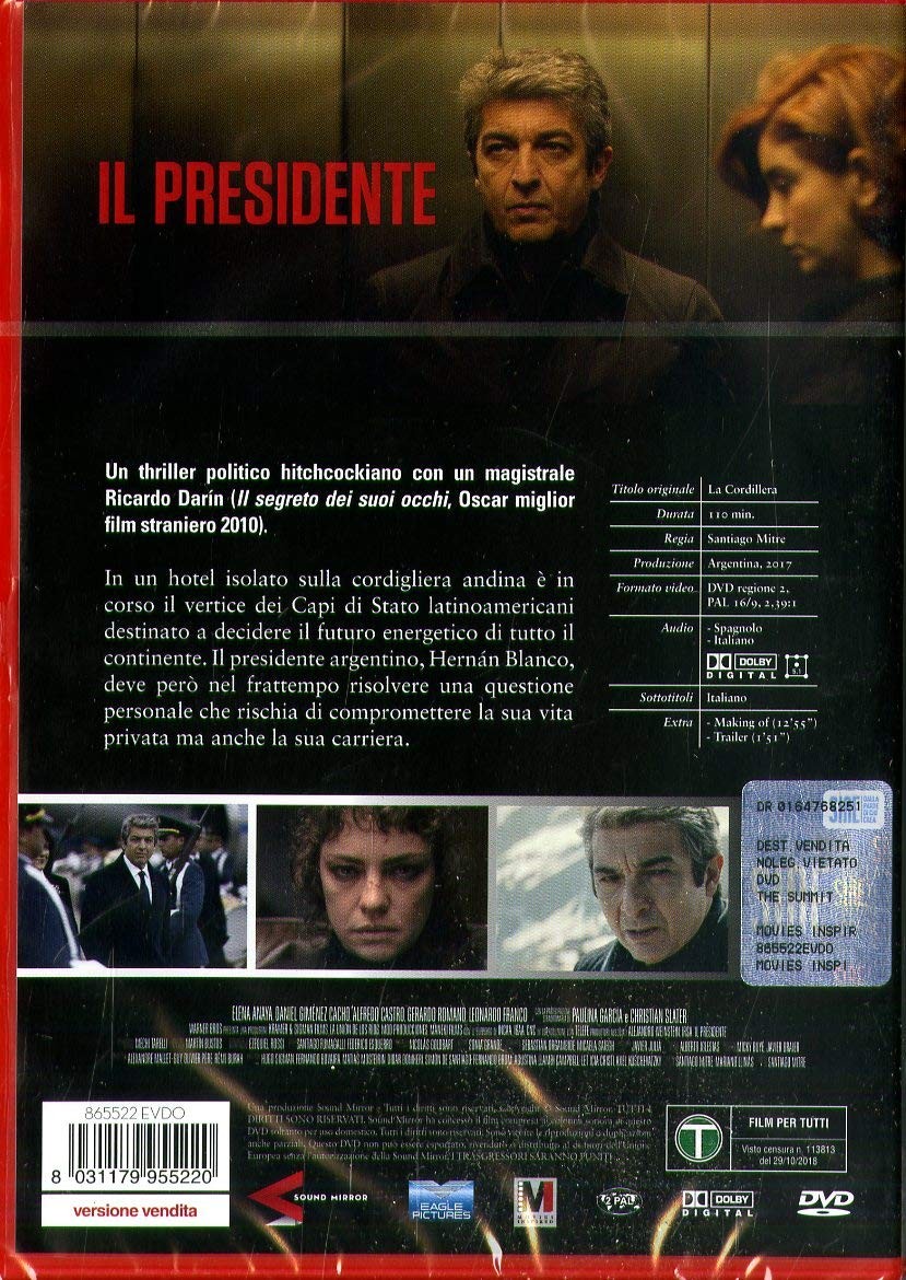 Il Presidente (DVD) Walter Andrade Ricardo Darín Dolores Fonzi (UK IMPORT)