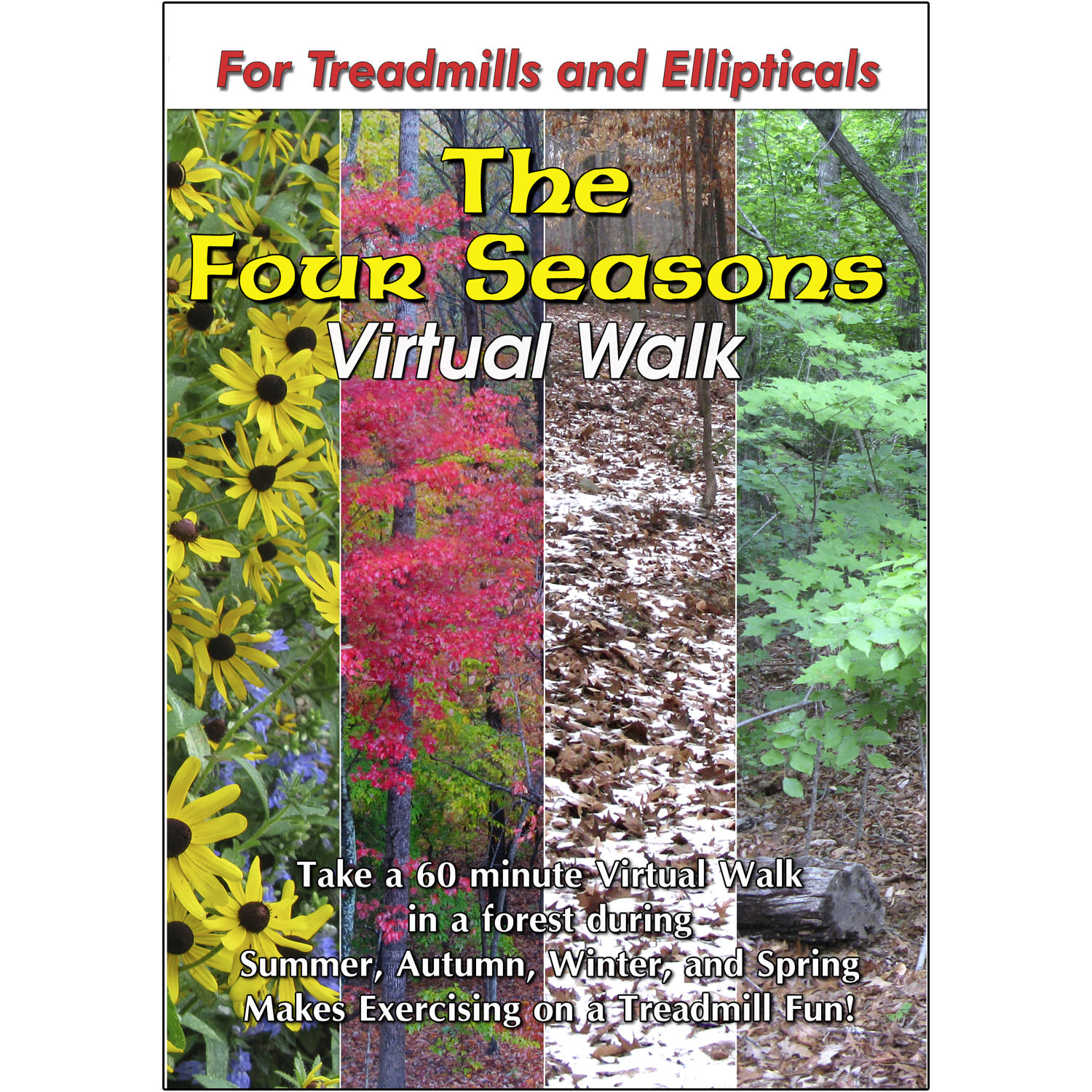 FOUR SEASONS NATURE WALK – TREADMILL SCENERY DVD – VIDEO EXERCISE FITNESS