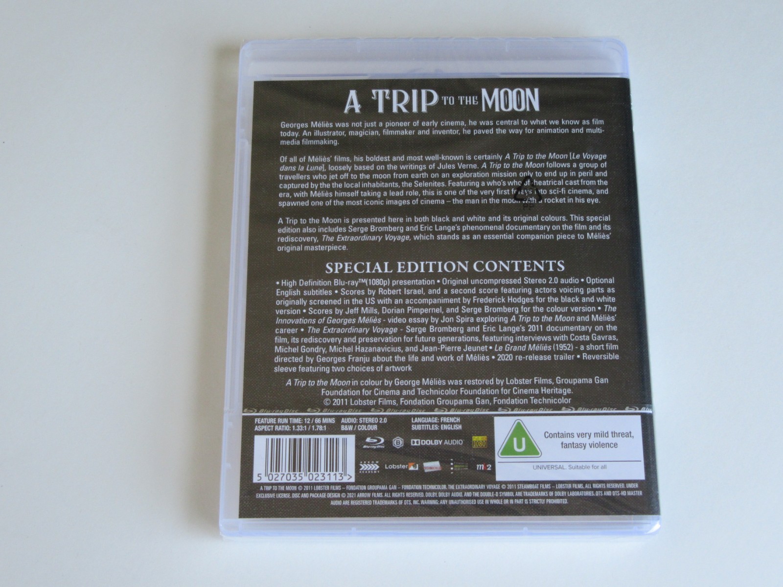 A TRIP TO THE MOON (Blu-ray, REGION B) Georges Melies BRAND NEW OOP VERY RARE!!!