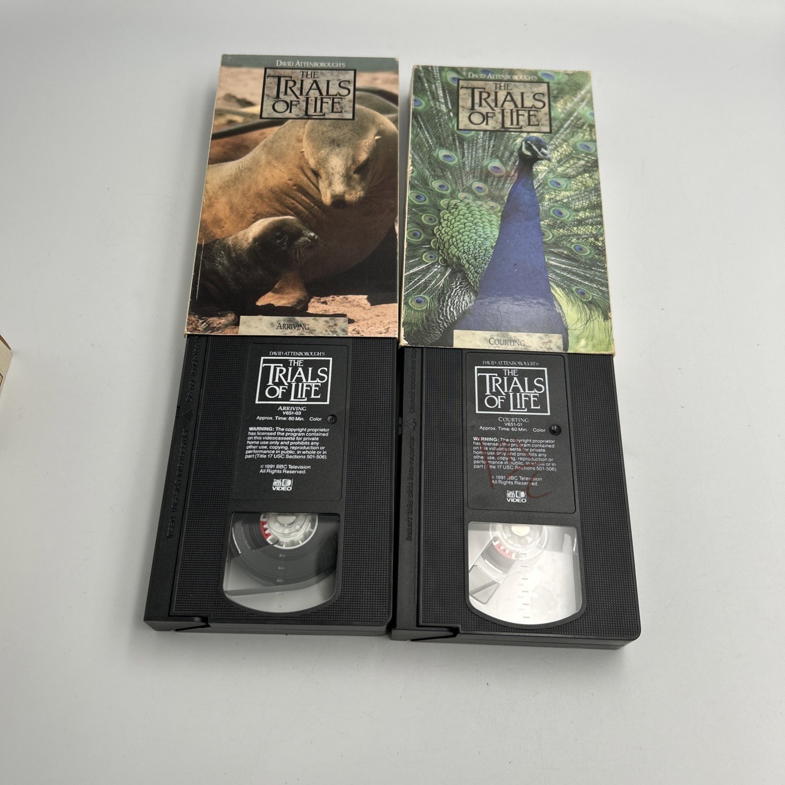 David Attenborough The Trials of Life VHS + 2 EXT Documentary BBC Nature Animals