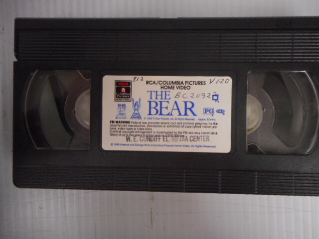 The Bear VHS 1990 92 Minutes