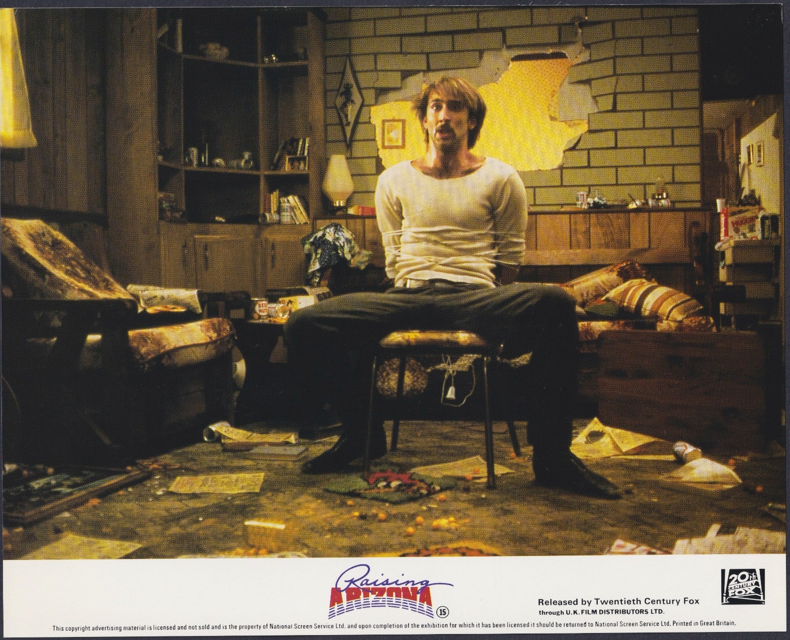 Raising Arizona 8x Original UK FOH Lobby Cards Joel Ethan Coen Nicholas Cage ’87