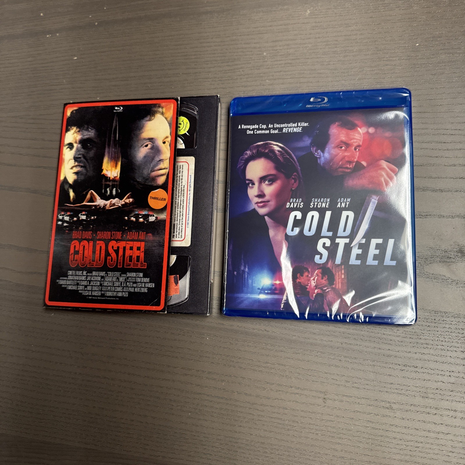 COLD STEEL Blu-ray + RETRO VHS Slipcover NEW Sharon Stone
