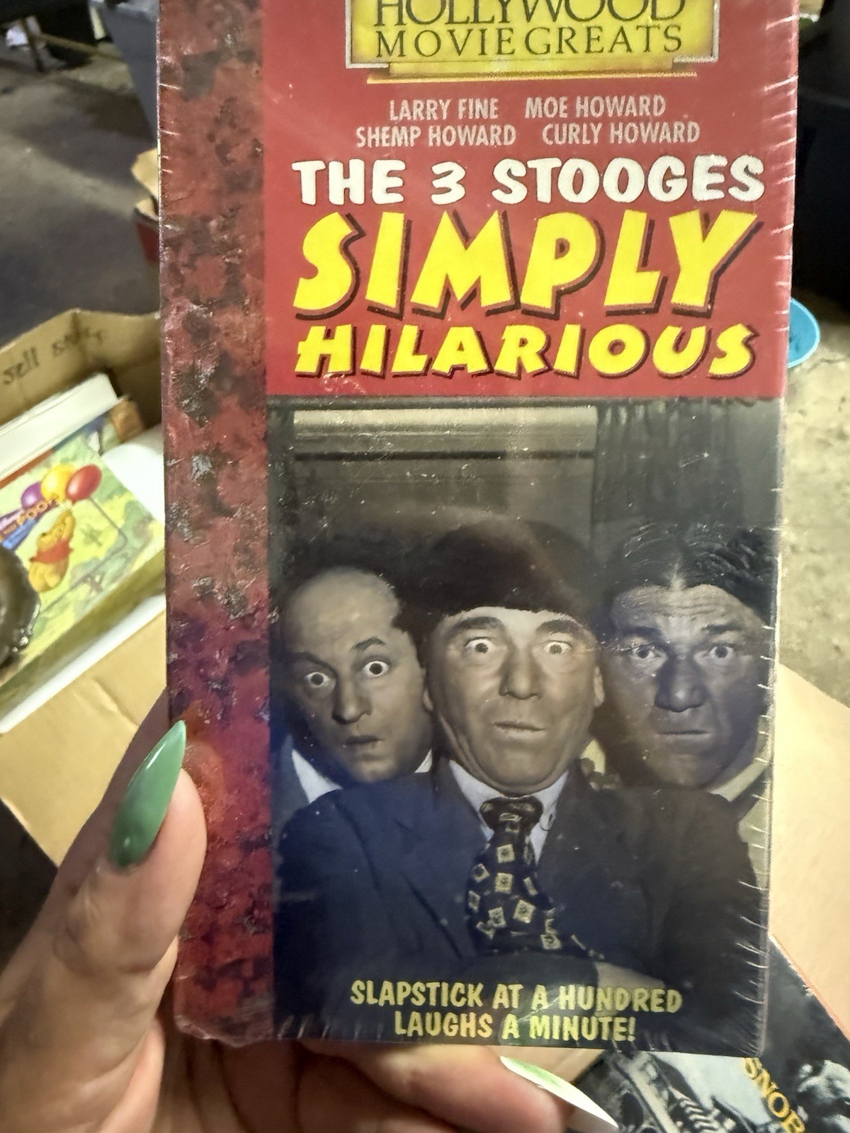 Hollywood Movie Greats Three Stooges Simply Hilarious VHS NTSC B&W English NR