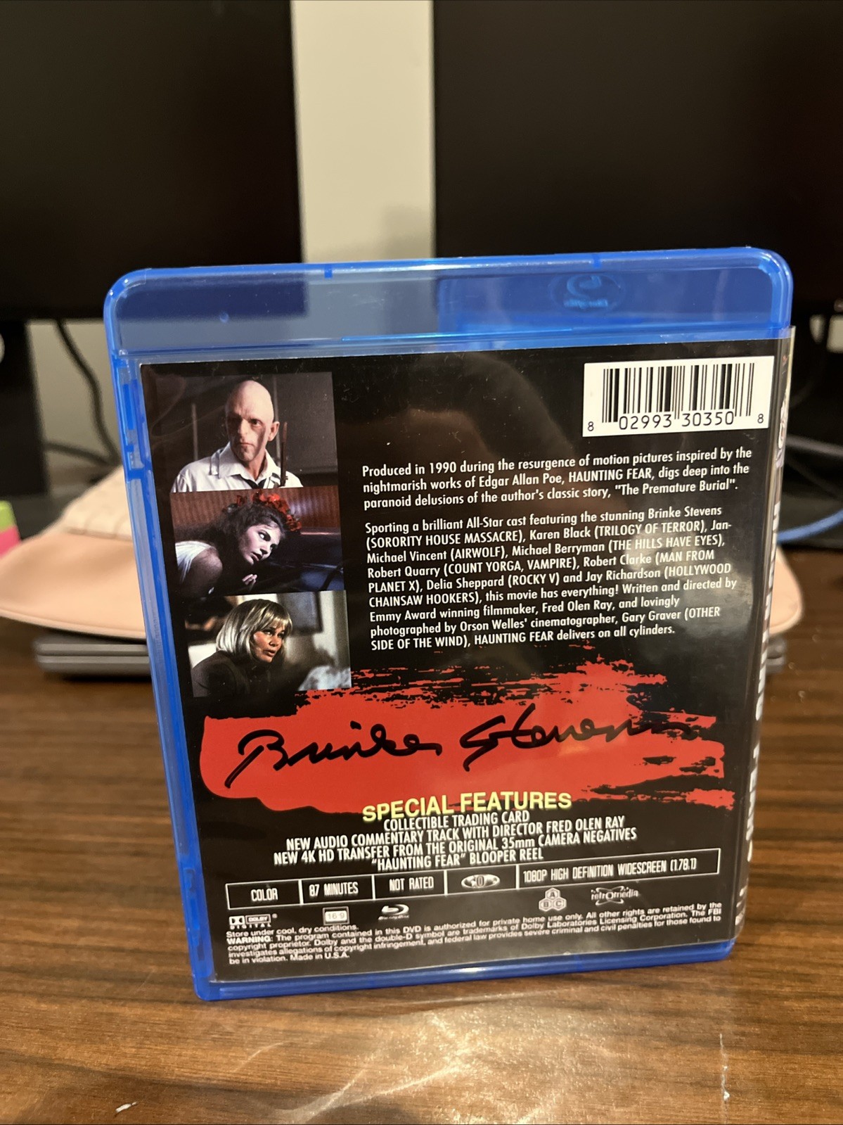 Haunting Fear (Blu-ray) Signed by Brinke Stevens Limited Edition of 1000 OOP