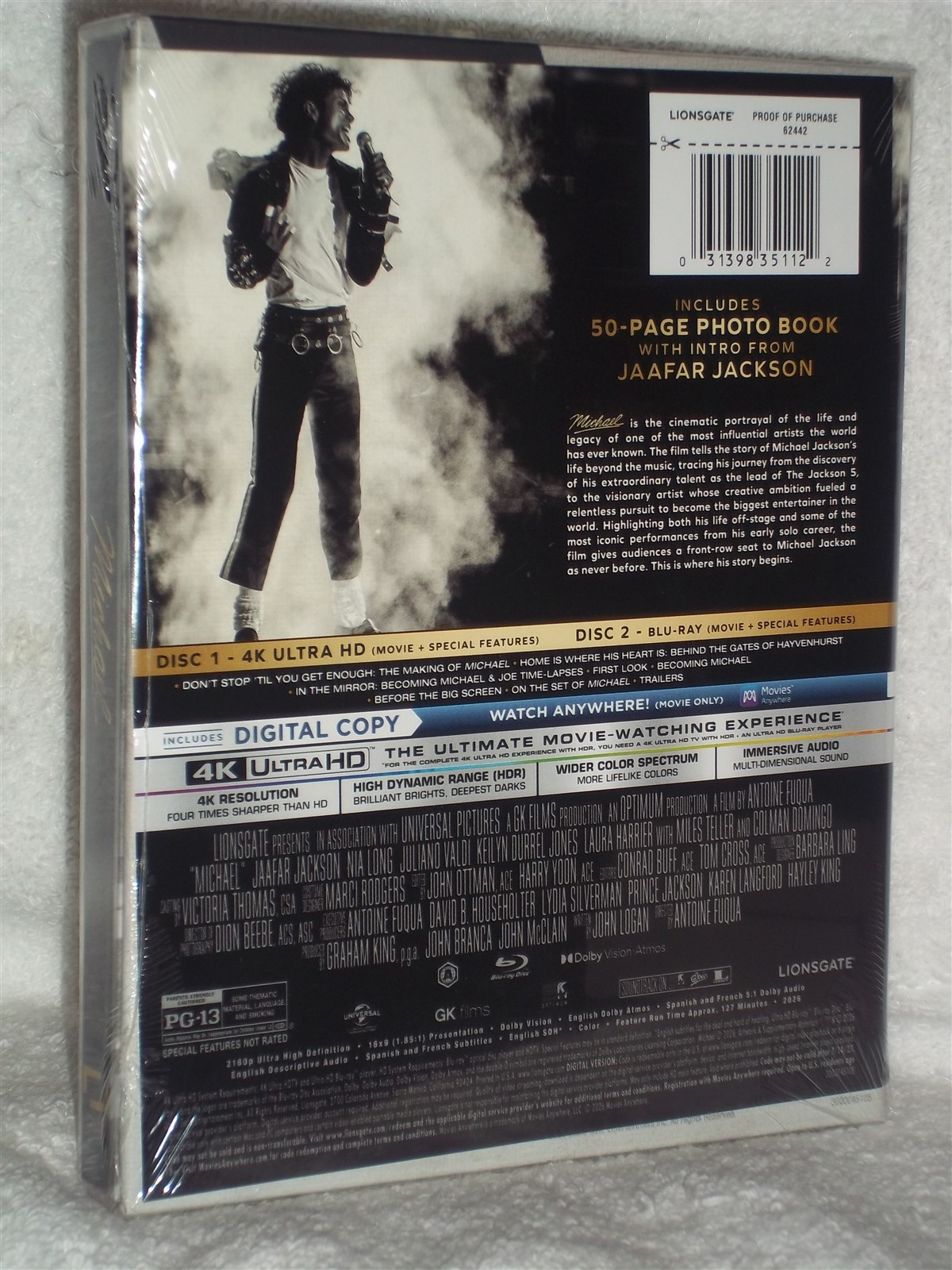 Michael (4K/Blu-ray, 2026) NEW Jaafar Jackson Colman Domingo biography music
