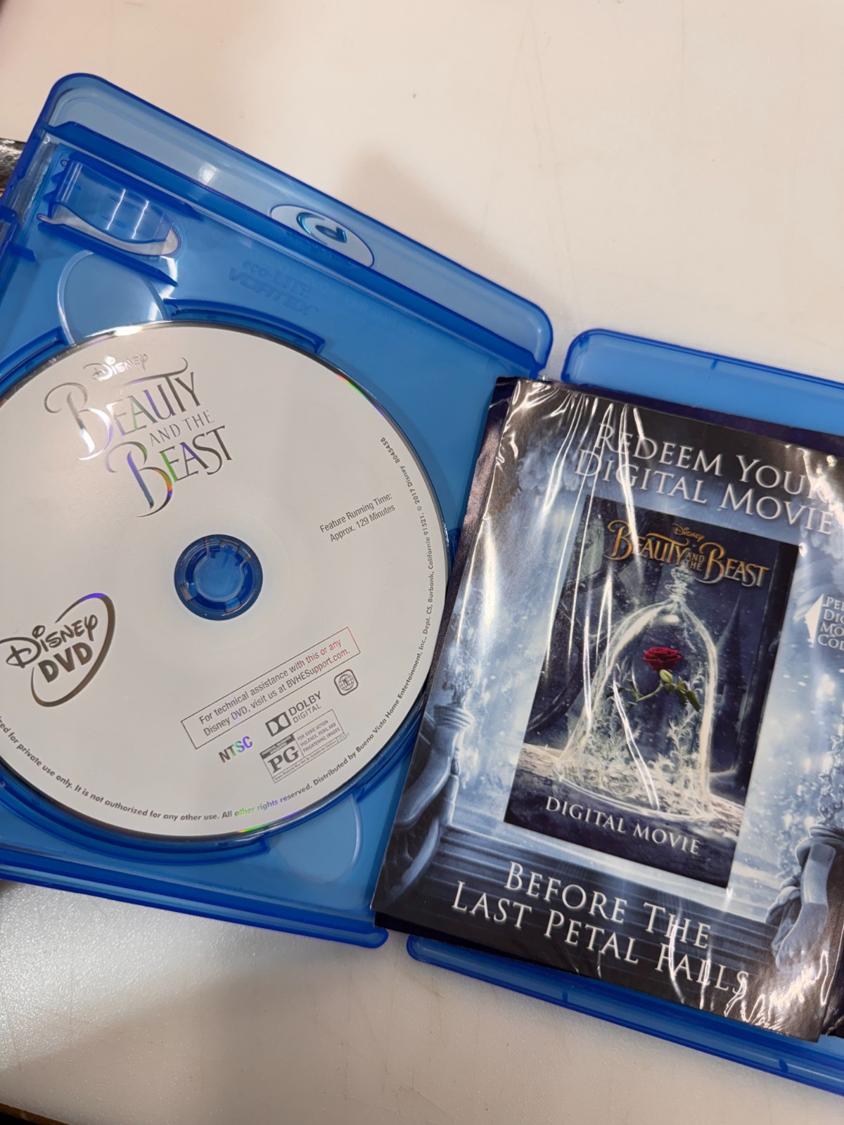 The Beauty and the Beast Live Action [Blu-ray + DVD] Disc Tested, Working