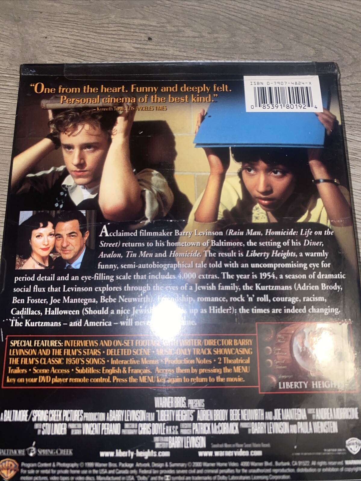 NEW Liberty Heights DVD 1999 Coming of Age Adrien Brody Barry Levinson