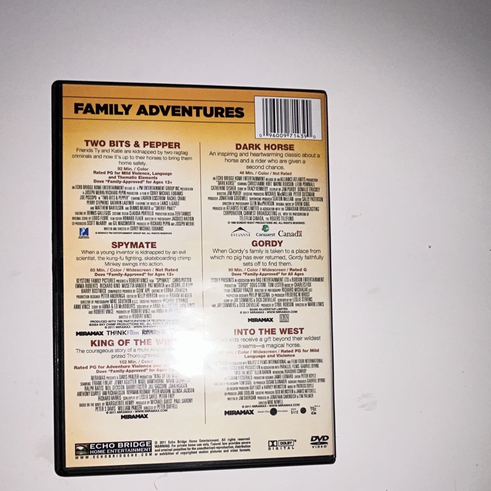 Echo Bridge Family Adventures 6 Movie Pack DVD (2011) PG NTSC Box Set