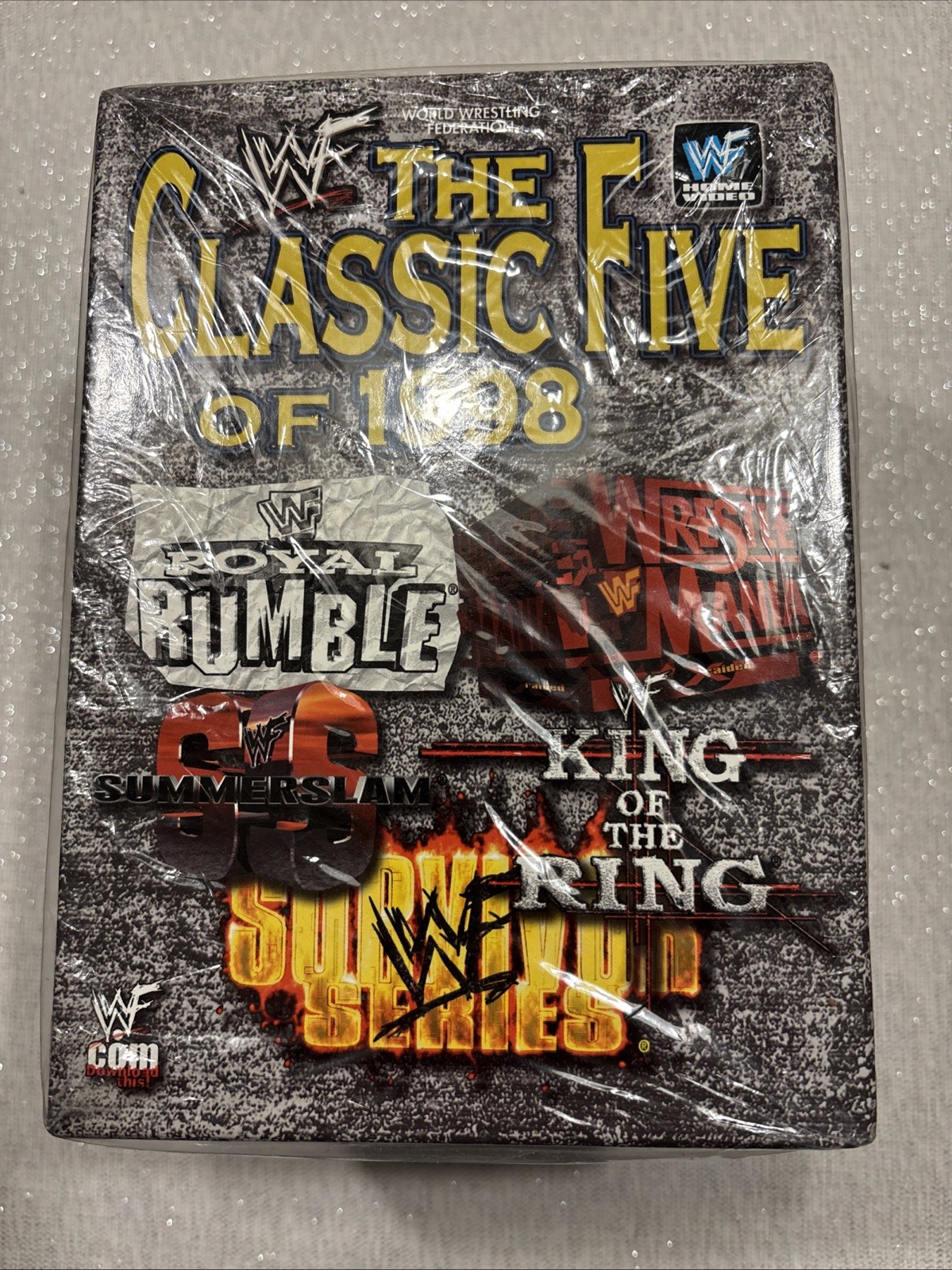 WWE WWF Classic 5 Five Of 1998 Box Set VHS Tape SummerSlam KOTR Survivor WWC