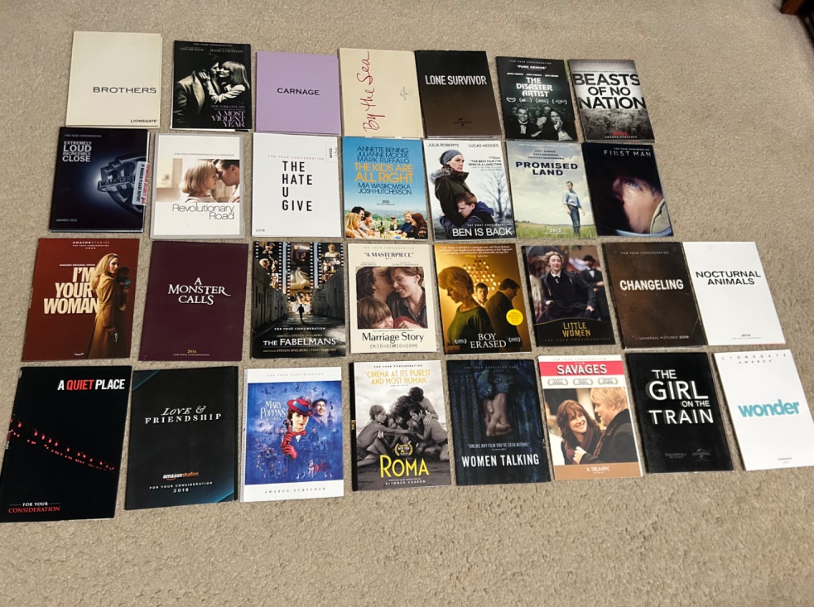 Huge Lot of 30 DVD FYC promo Movies Netflix